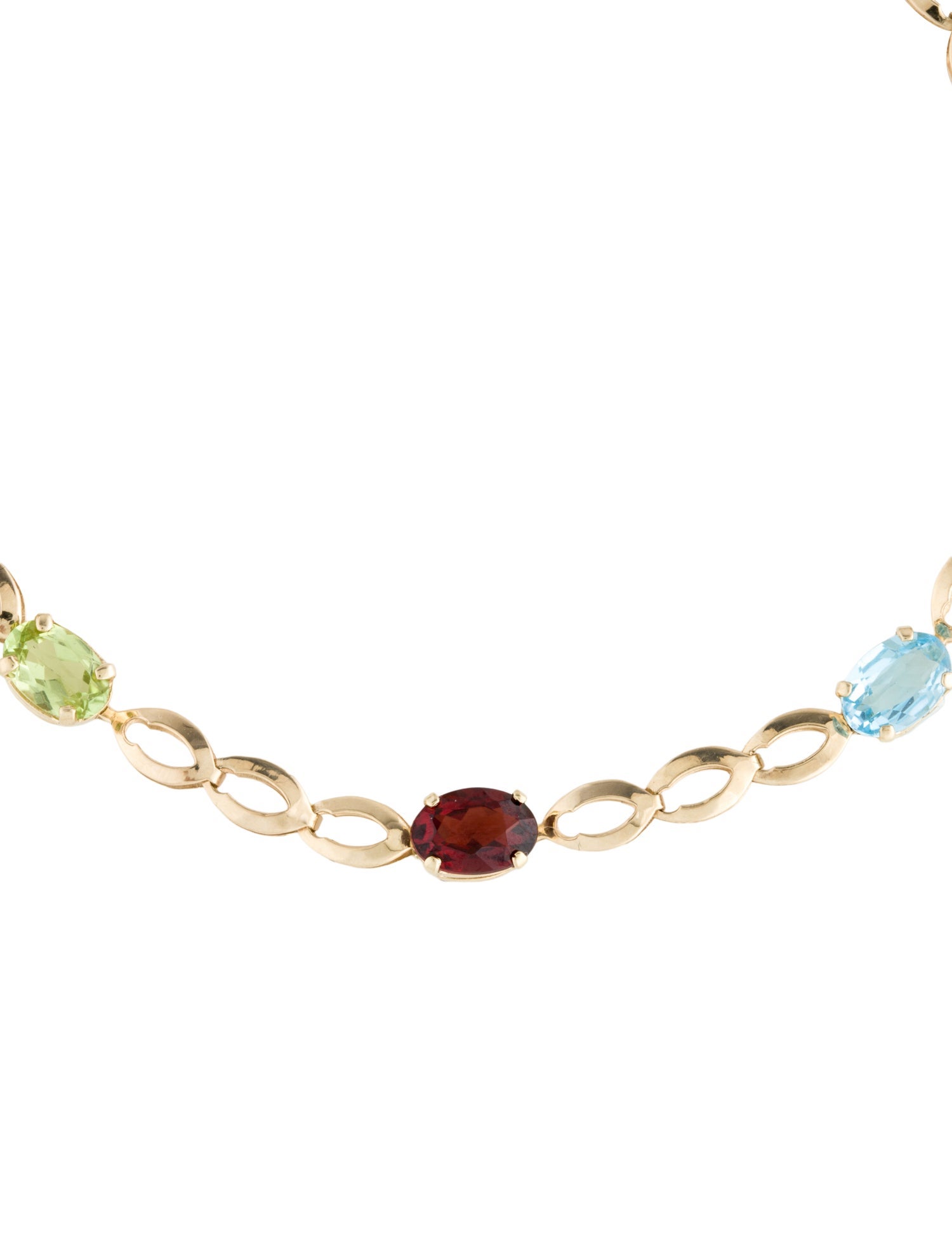 Bracelet 10K Multistone Link