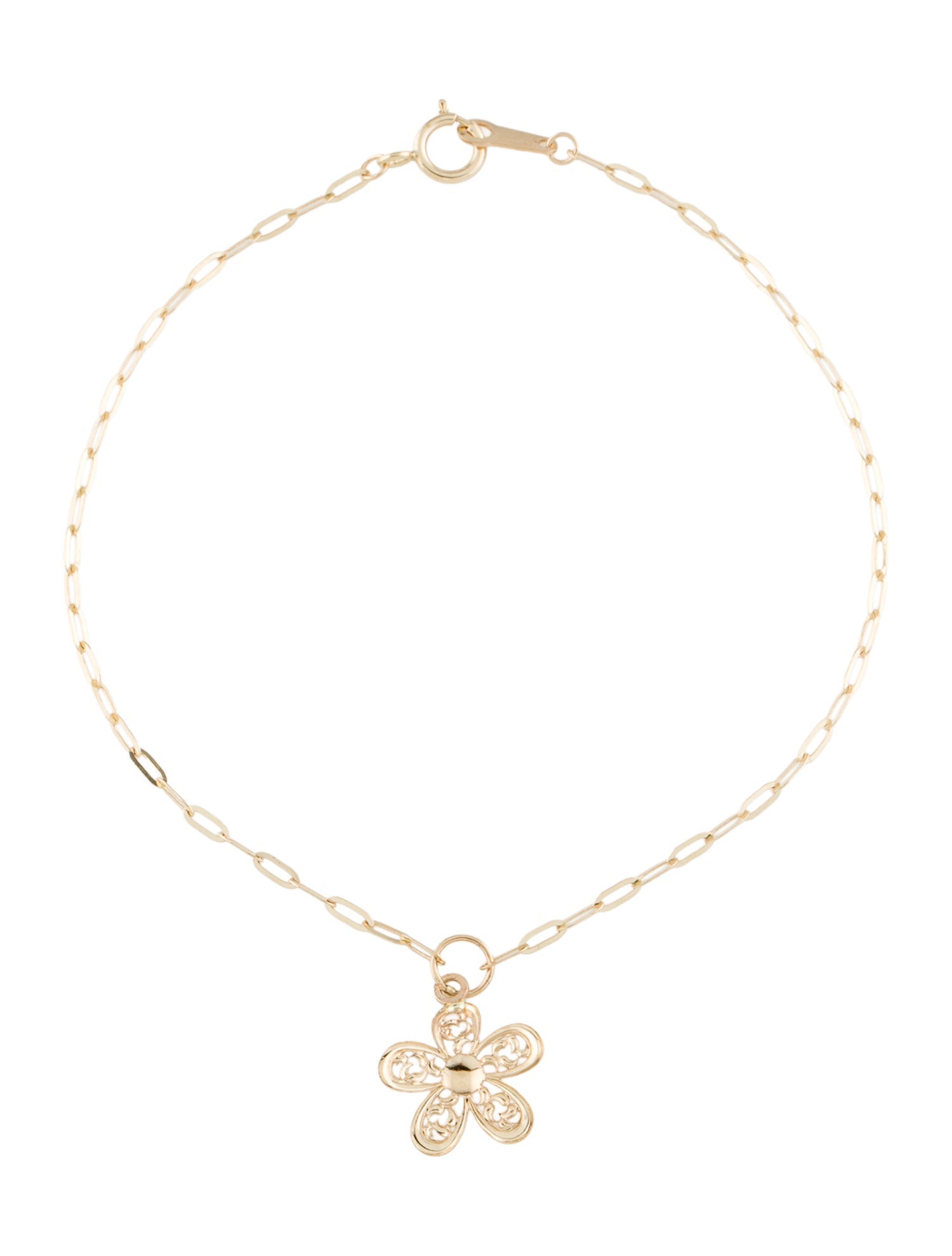 Bracelet 14K Flower Charm