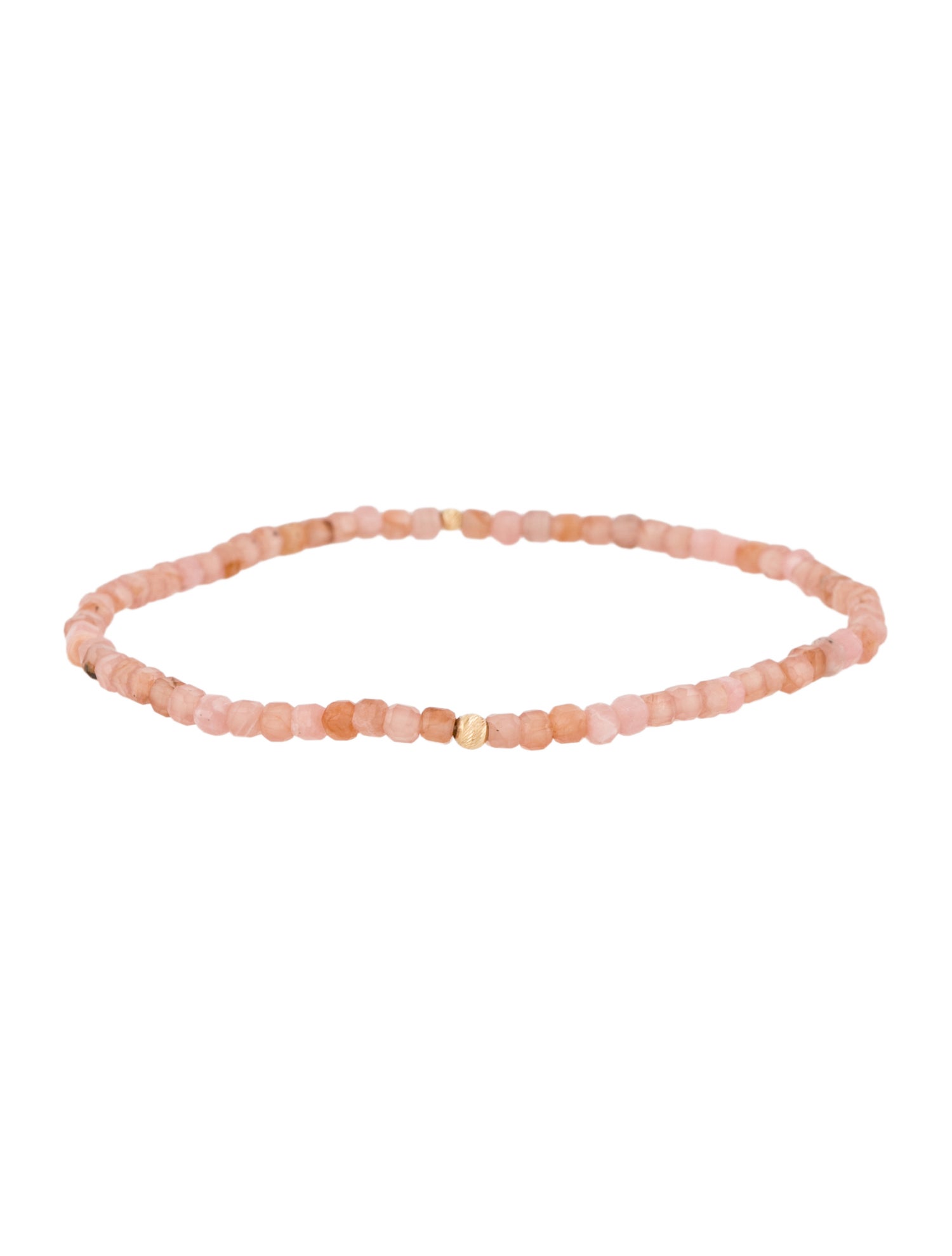 Bracelet 14K Rhodochrosite Beaded Stretch