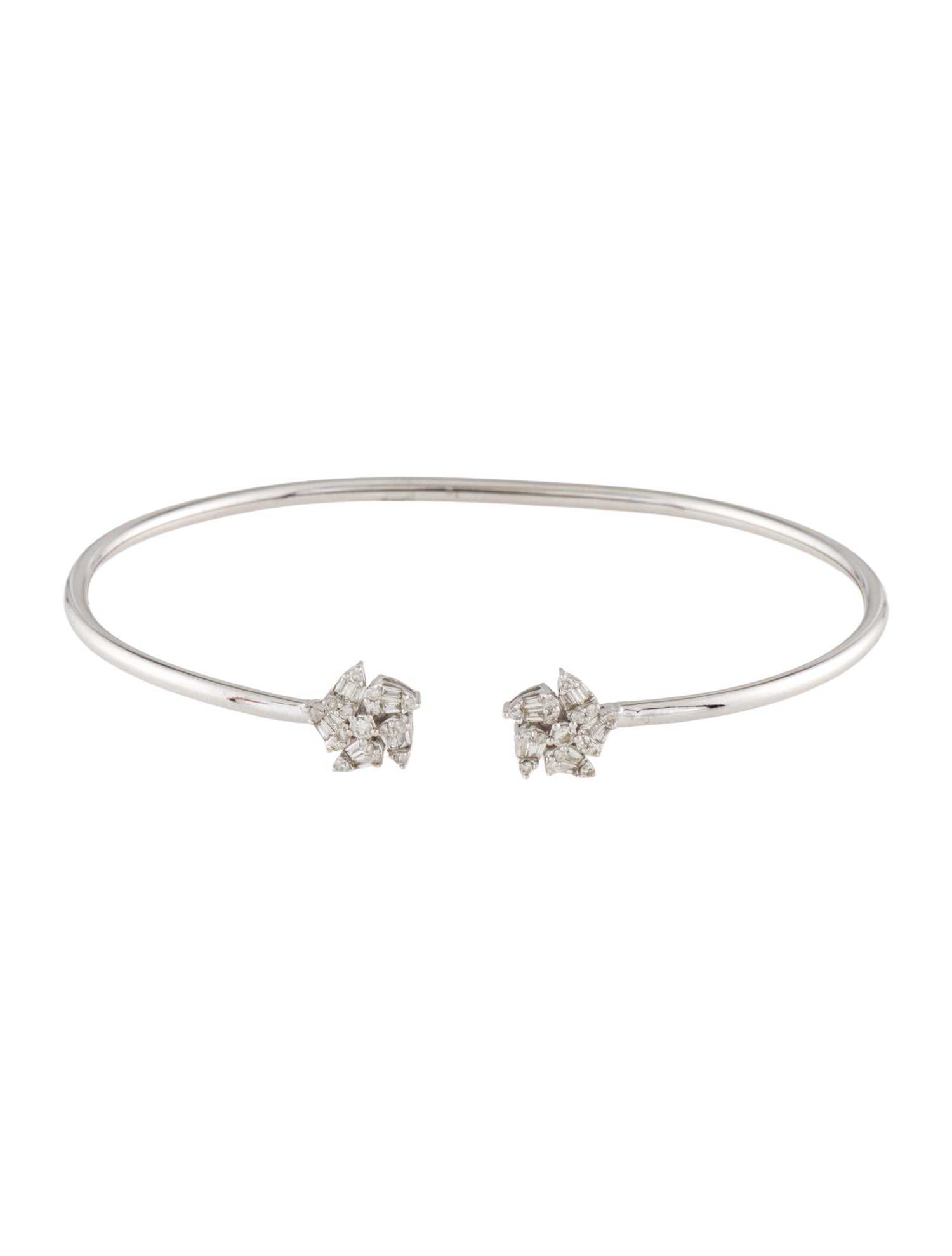 Bracelet 14K Diamond Floral Cuff