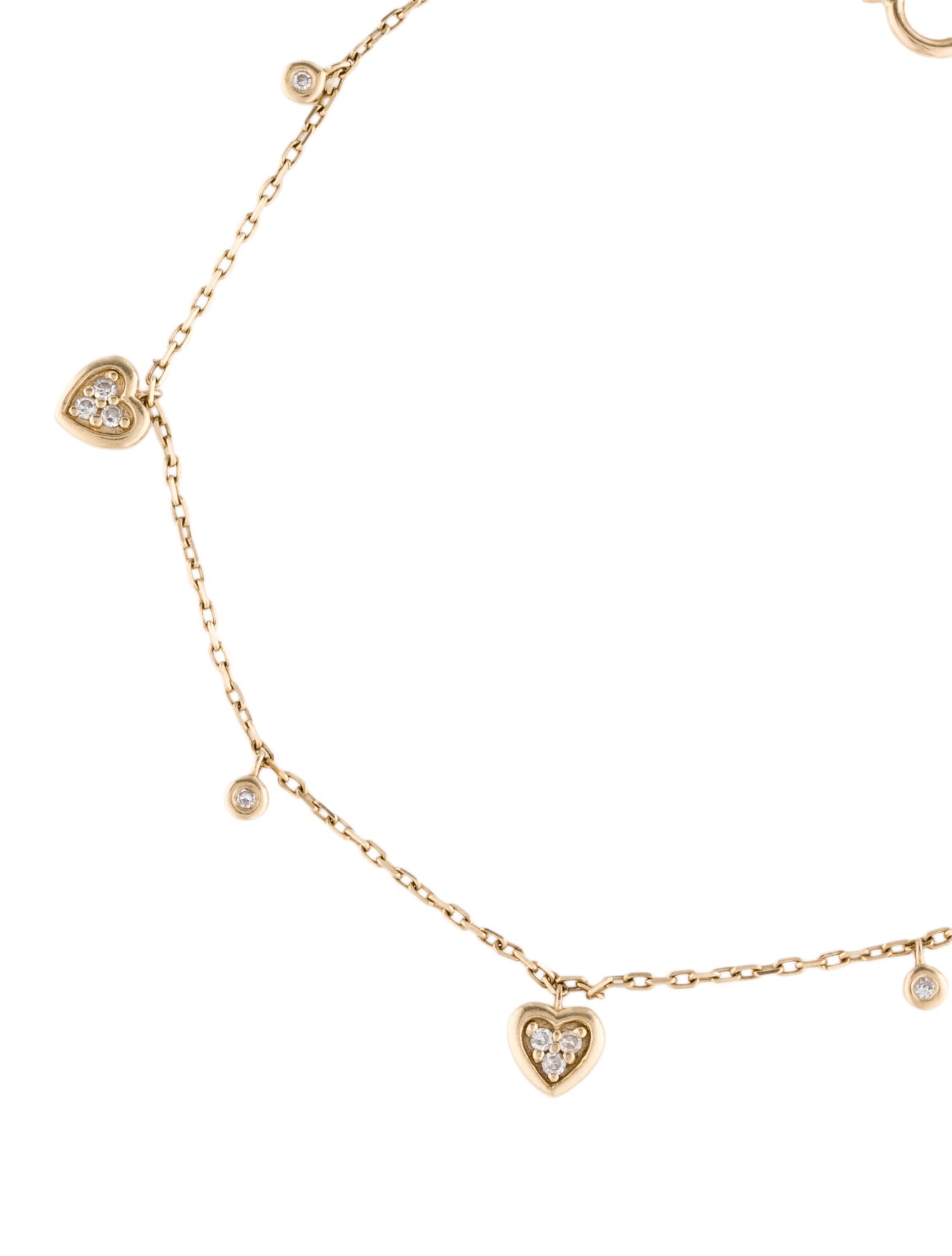 Bracelet 14K Diamond Heart Charm