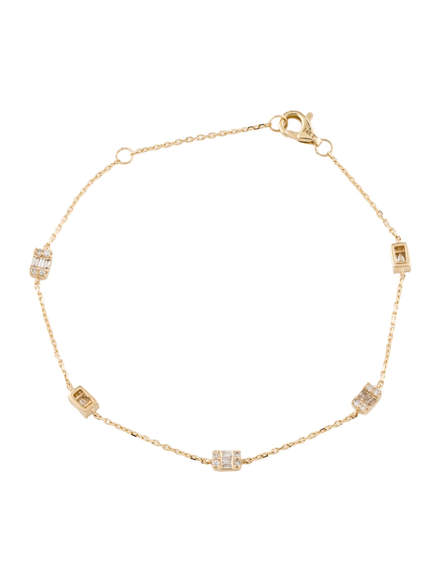 Bracelet 14K Diamond Station
