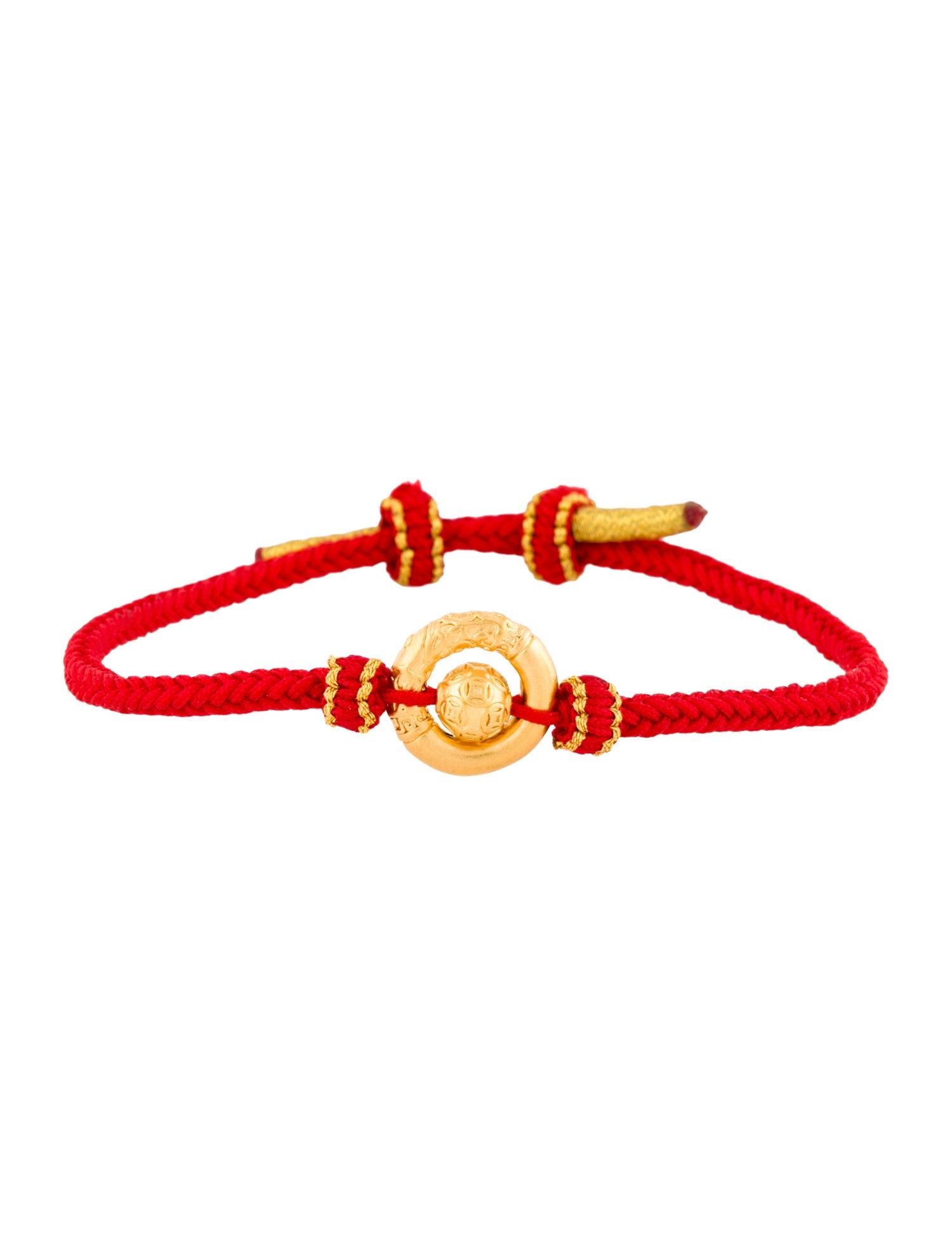 Bracelet 24K Bead Adjustable Cord