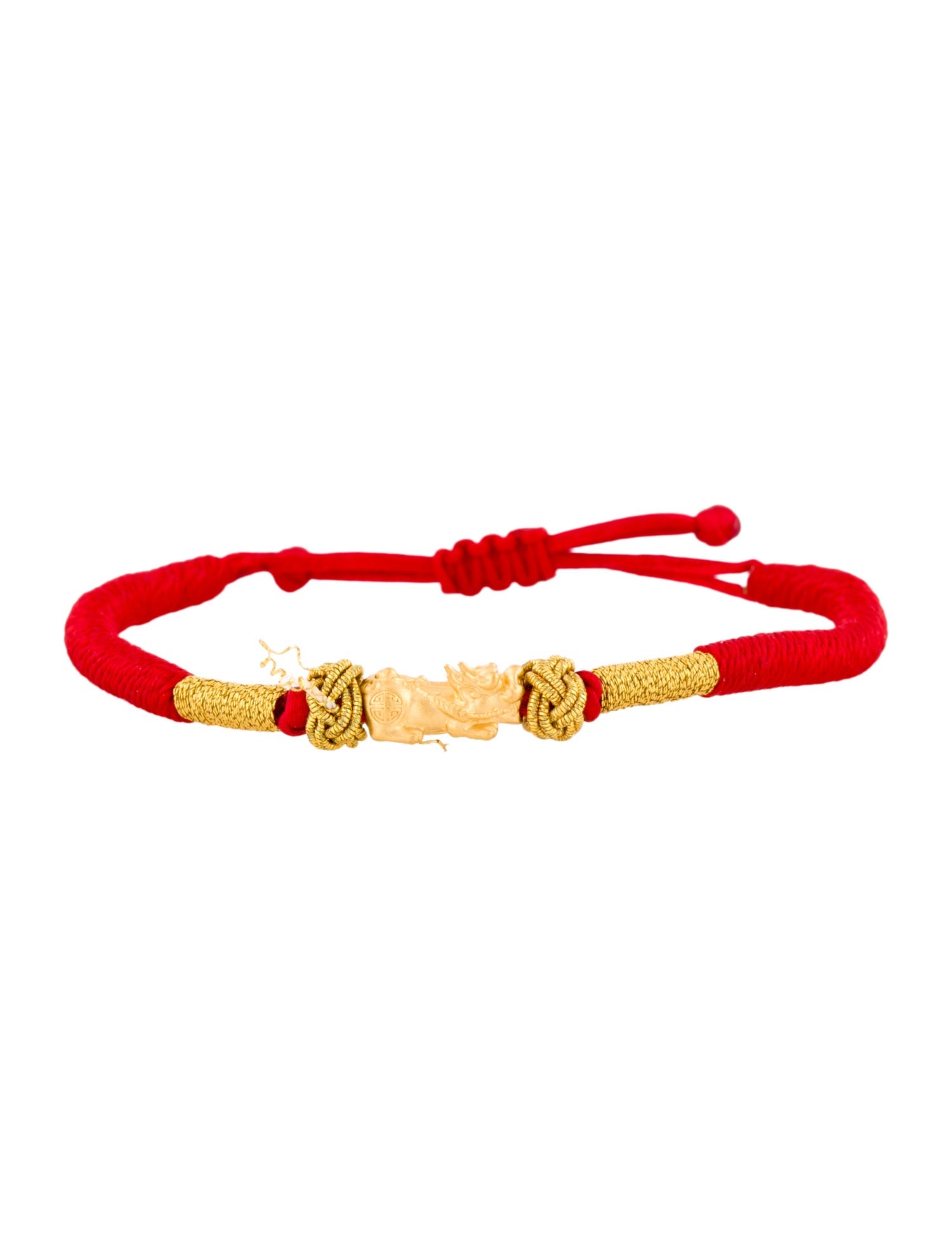 Bracelet 24K Lucky Dragon Charm Adjustable Cord