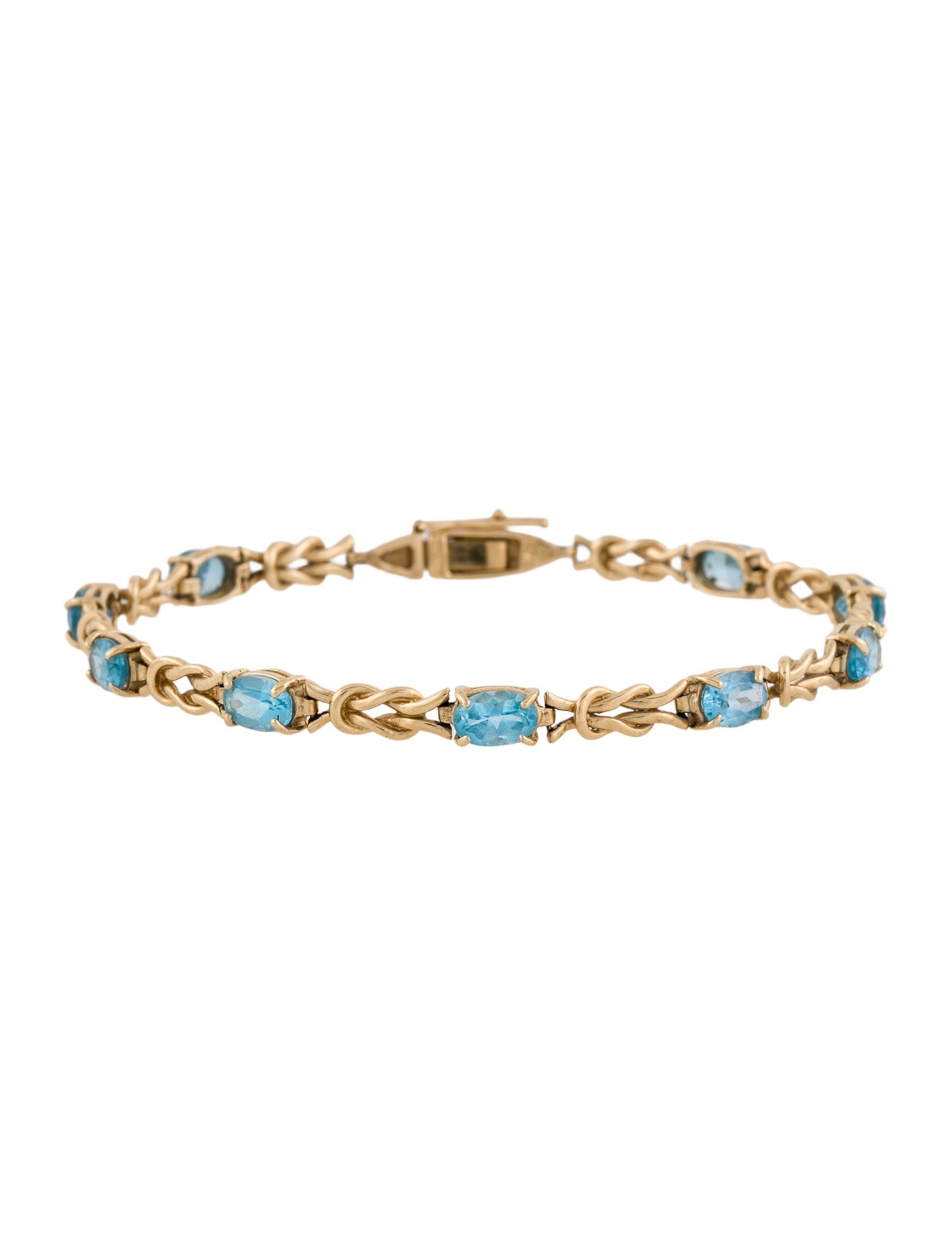 Bracelet 14K 4.84ctw Topaz Station