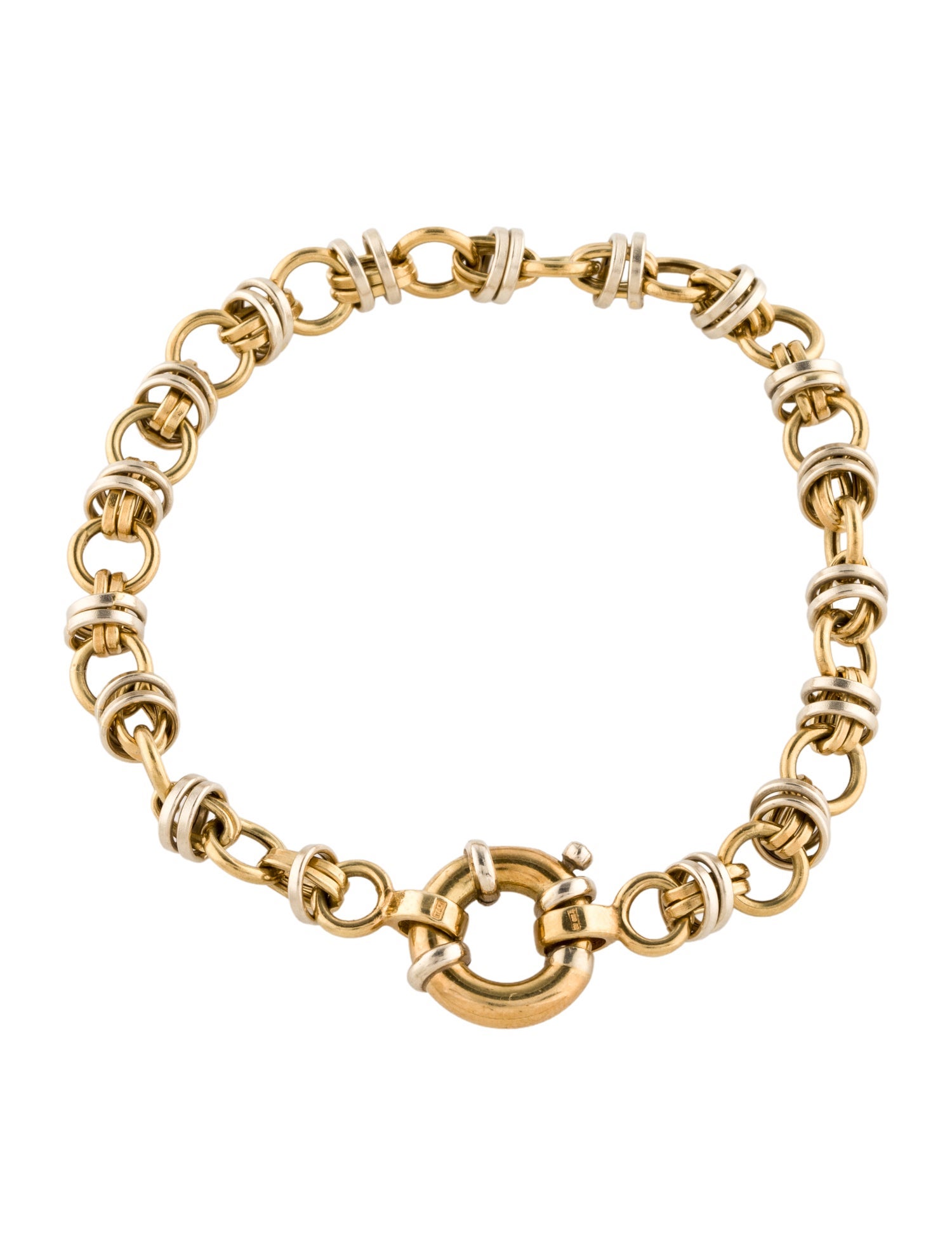 Bracelet 18K Two-Tone Fancy Link