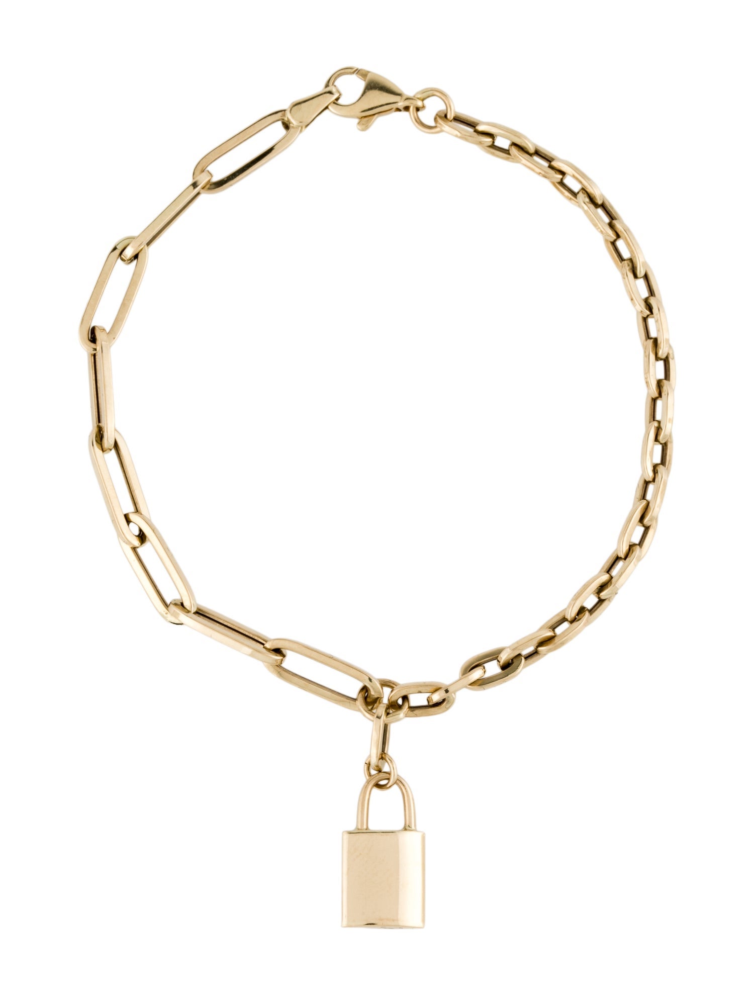 Bracelet 14K Lock Charm