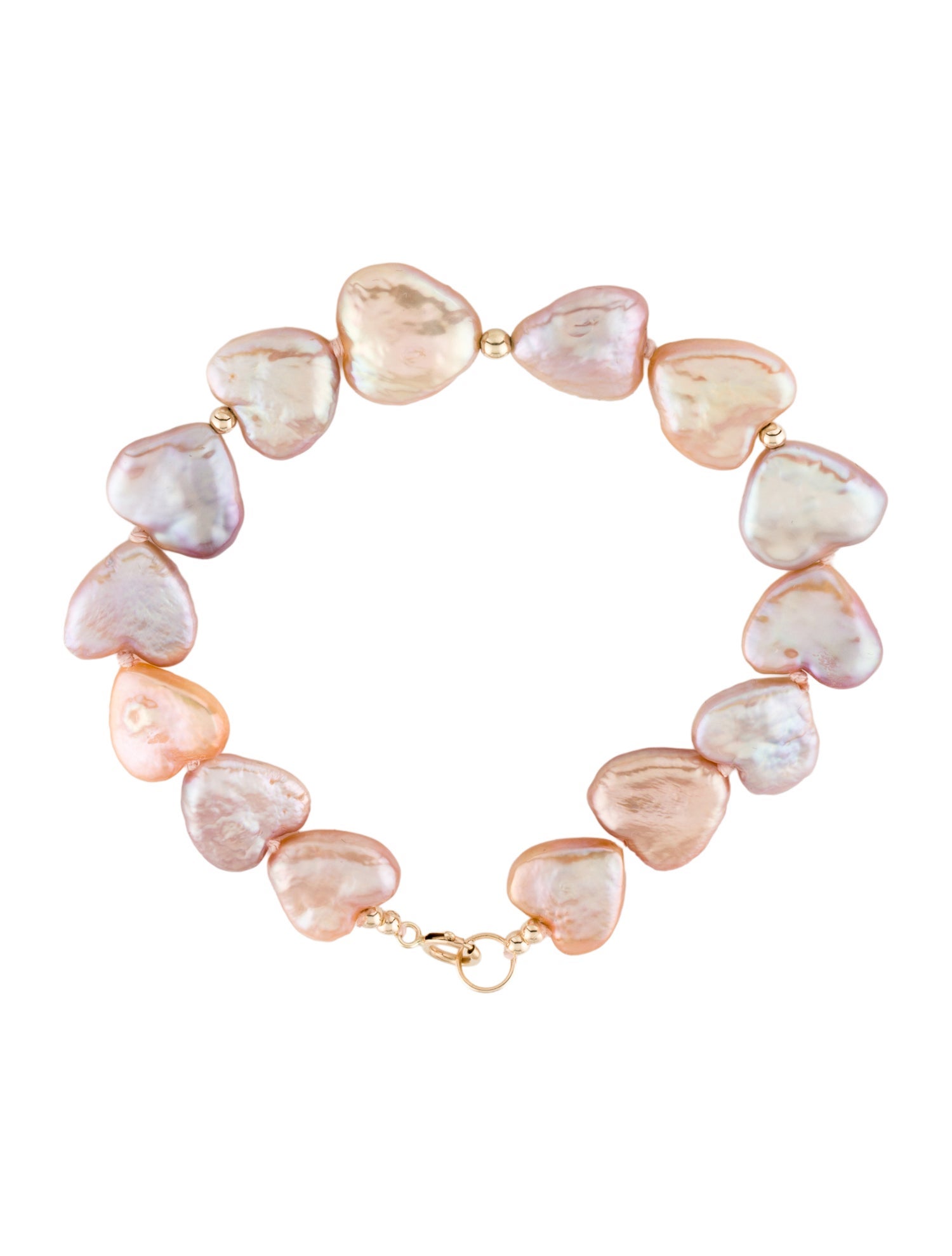 Bracelet 14K Pearl Heart