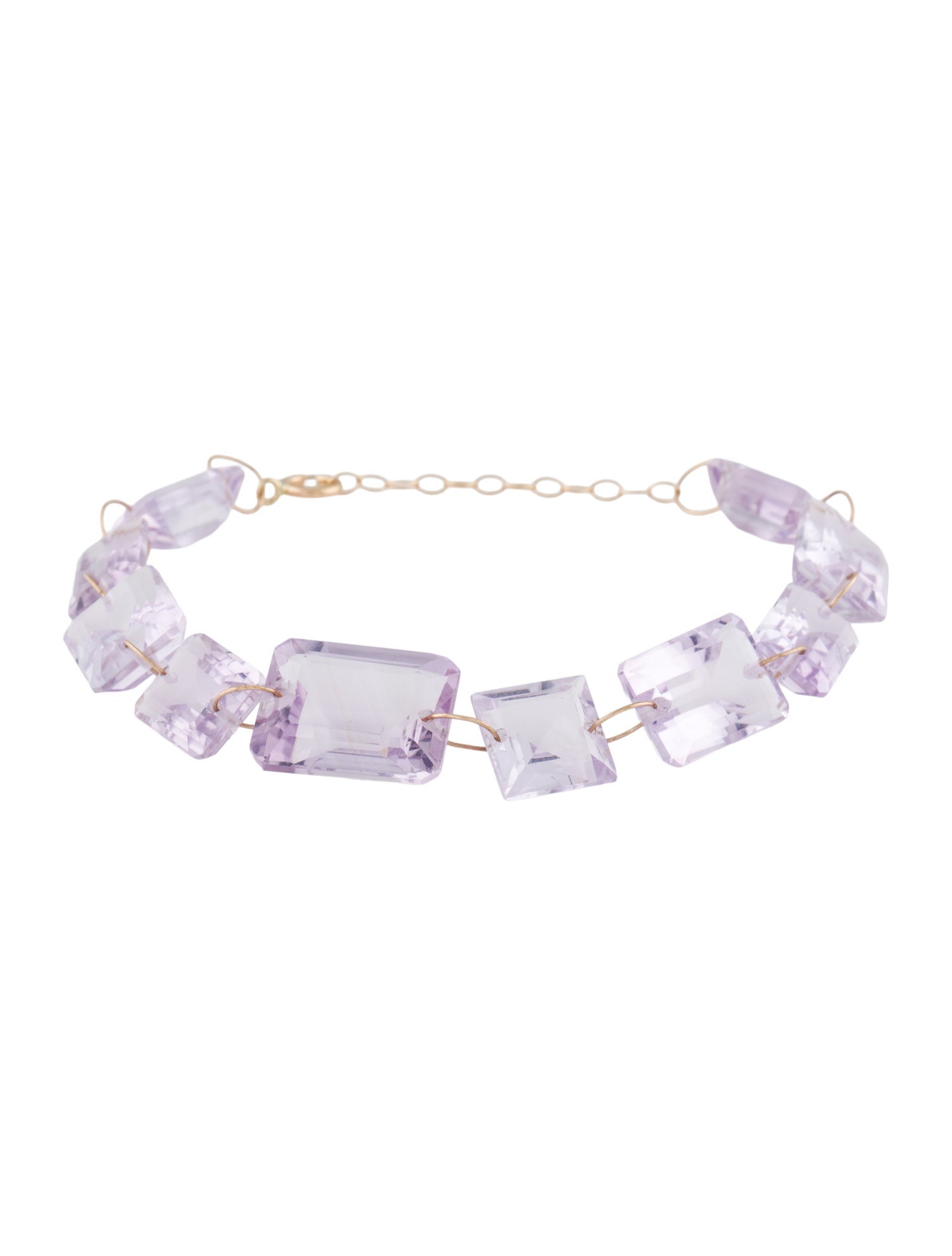 Bracelet 14K Amethyst Link