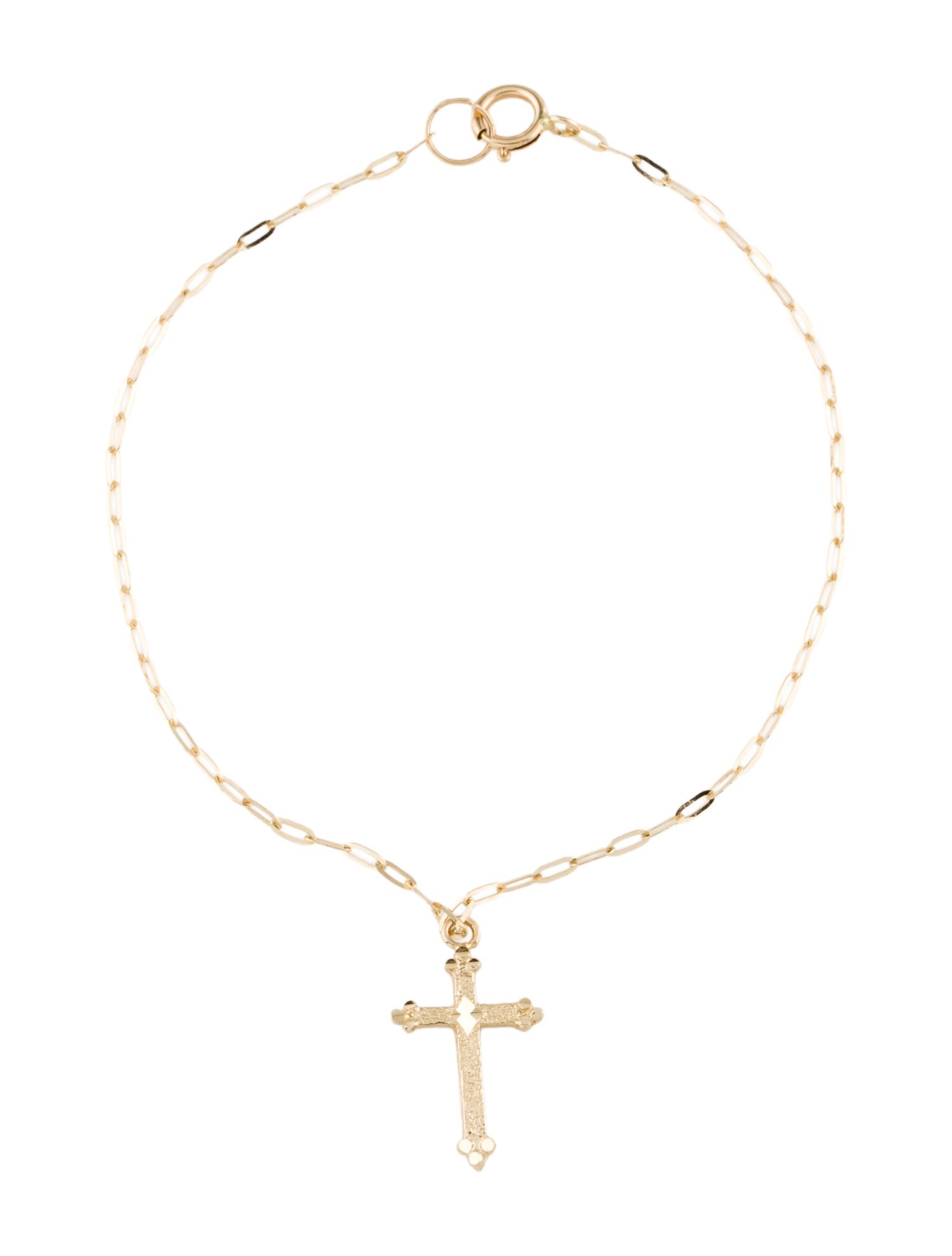 Bracelet 14K Cross Charm