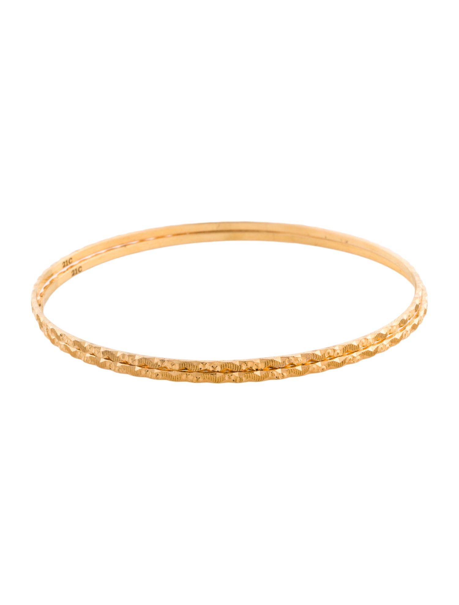 Bracelet 22K Etched Bangle Set