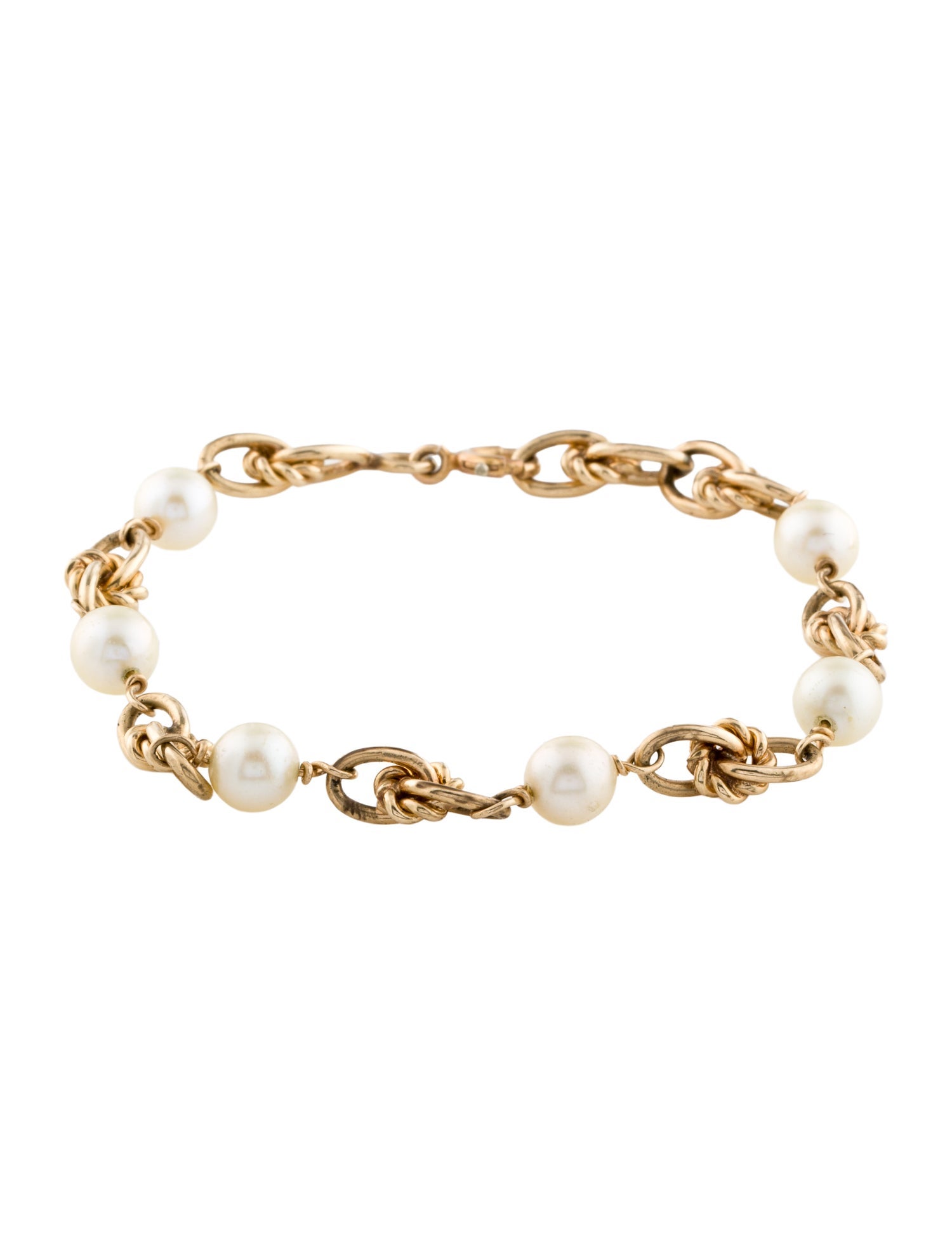 Bracelet 14K Pearl Link