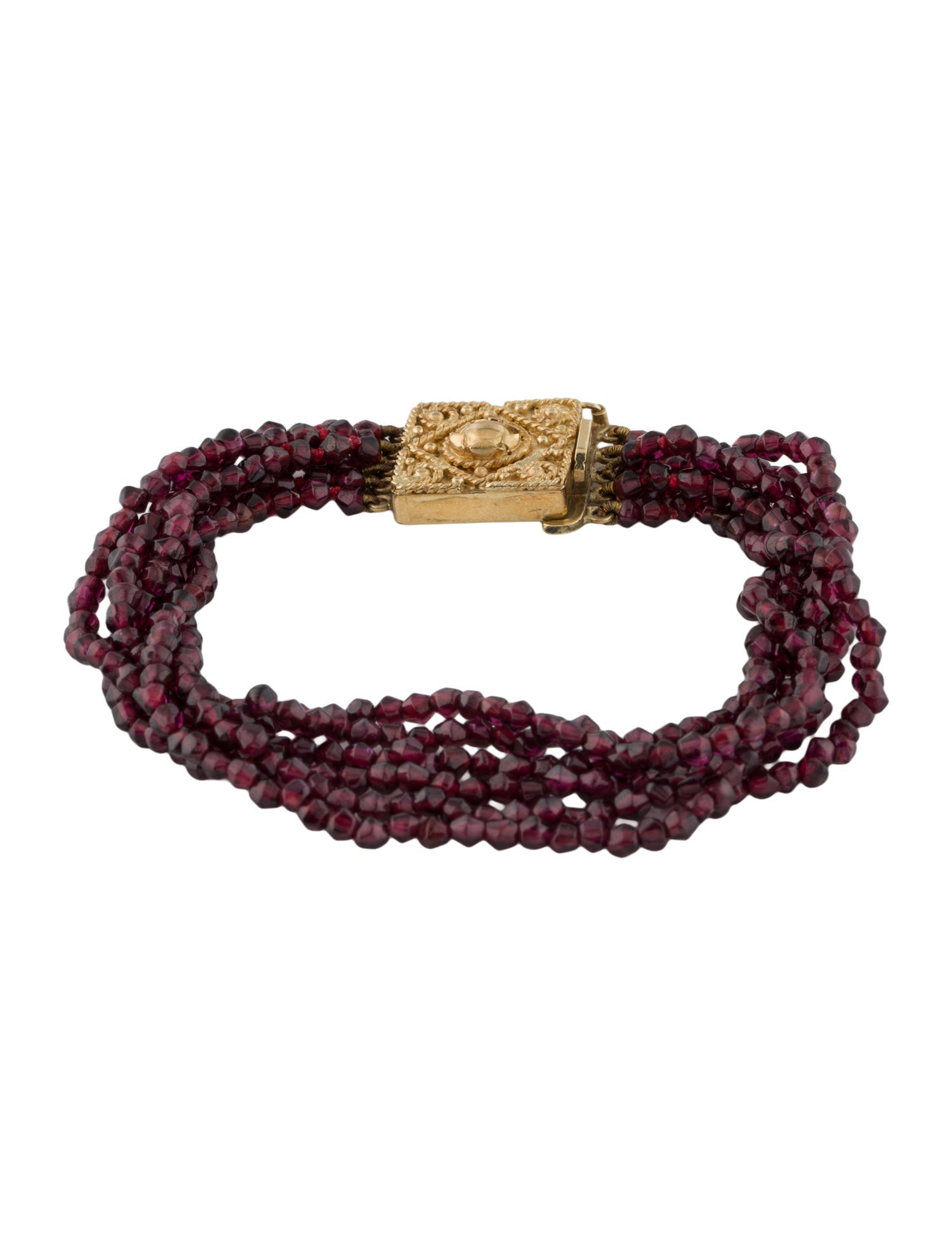 Bracelet 18K Garnet Multistrand Bracelet