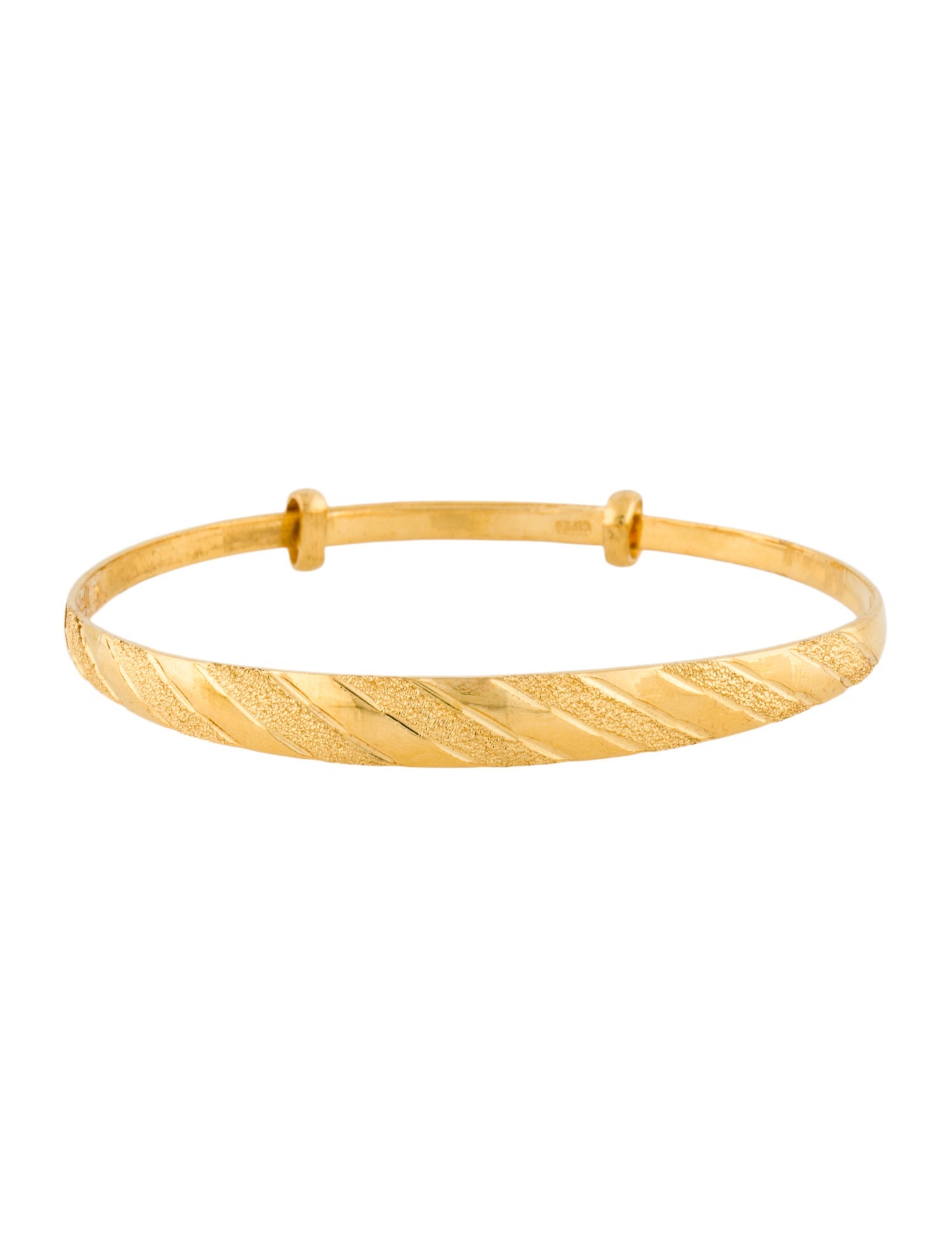 Bracelet 24K Adjustable Textured Bangle