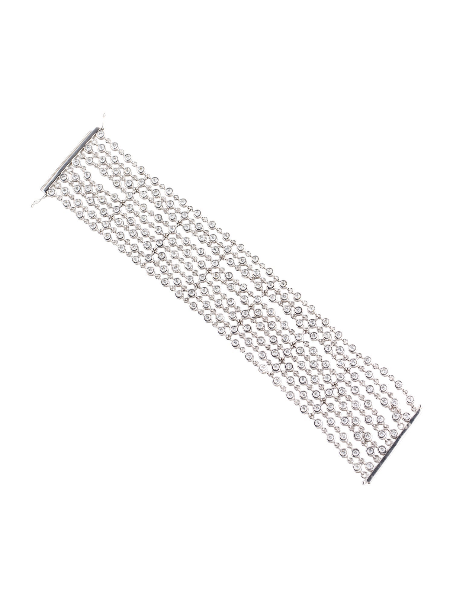 Bracelet 18K 6.21ctw Diamond Multistrand