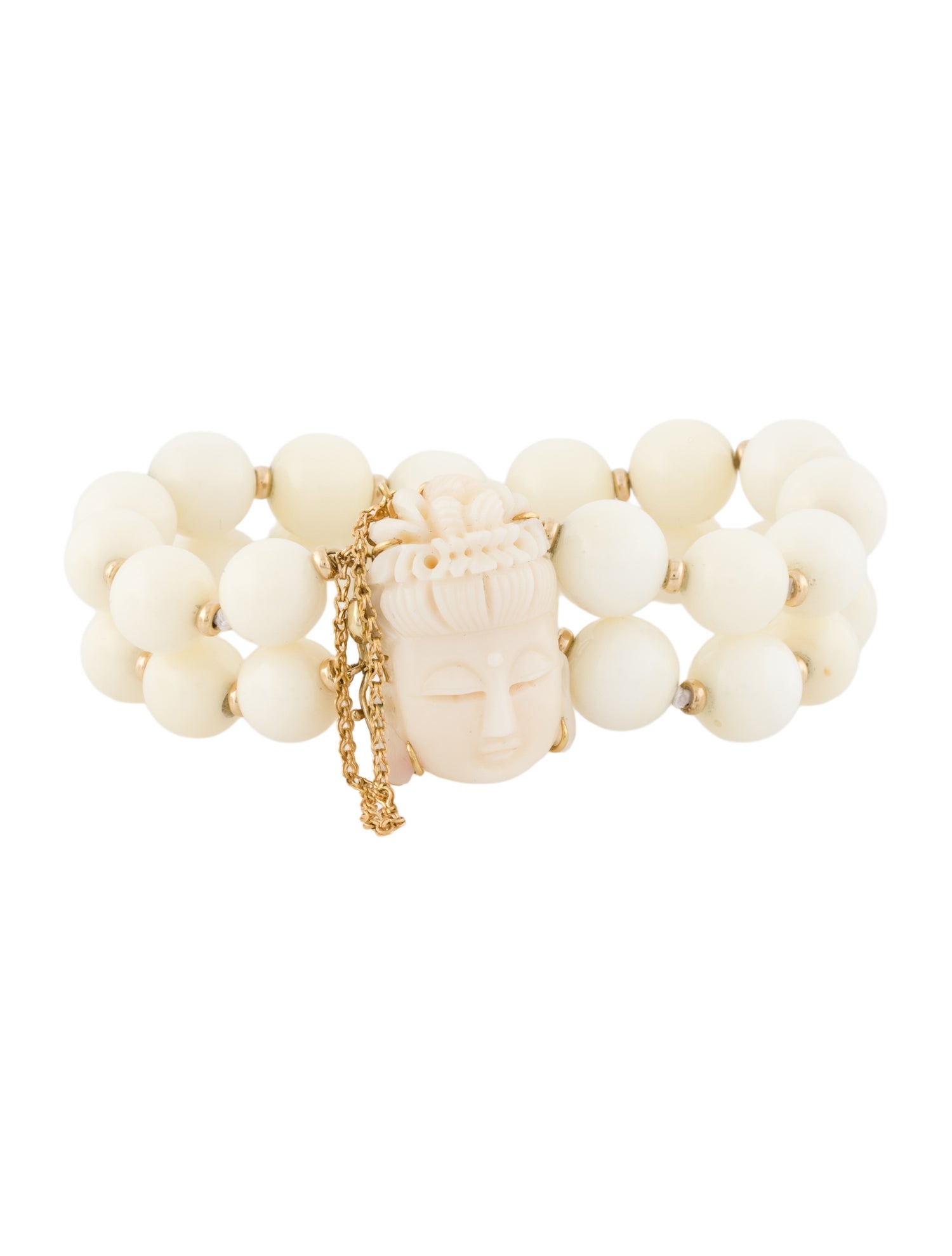Bracelet 14K Coral Station Bead