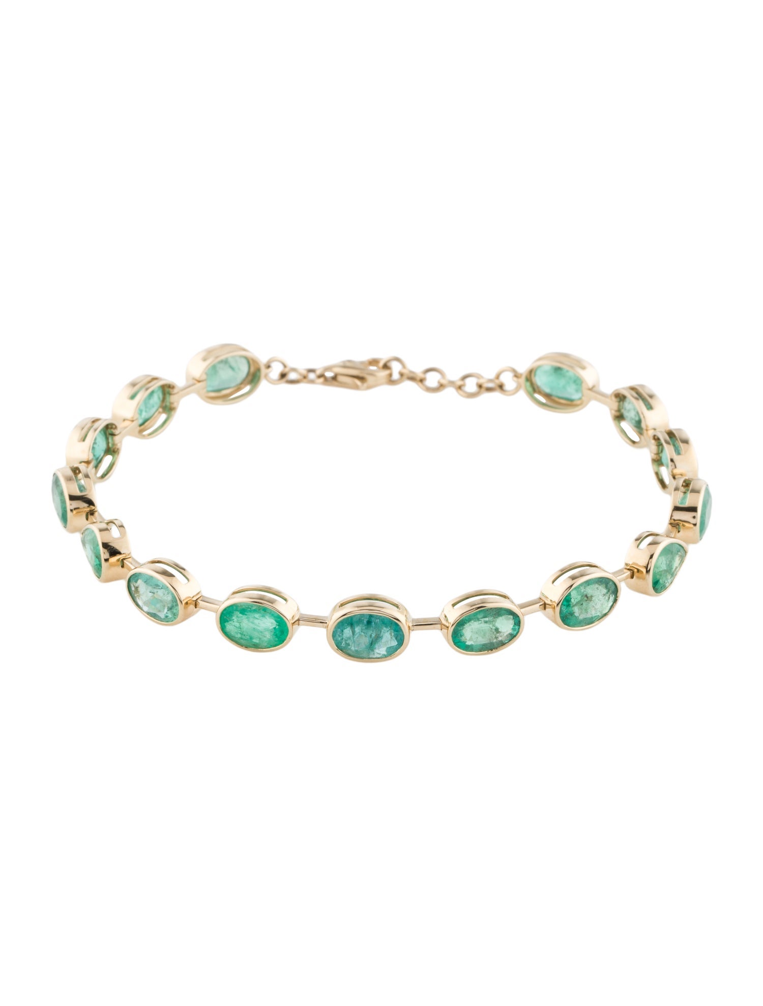 Bracelet 14K 10.06ct Emerald Link