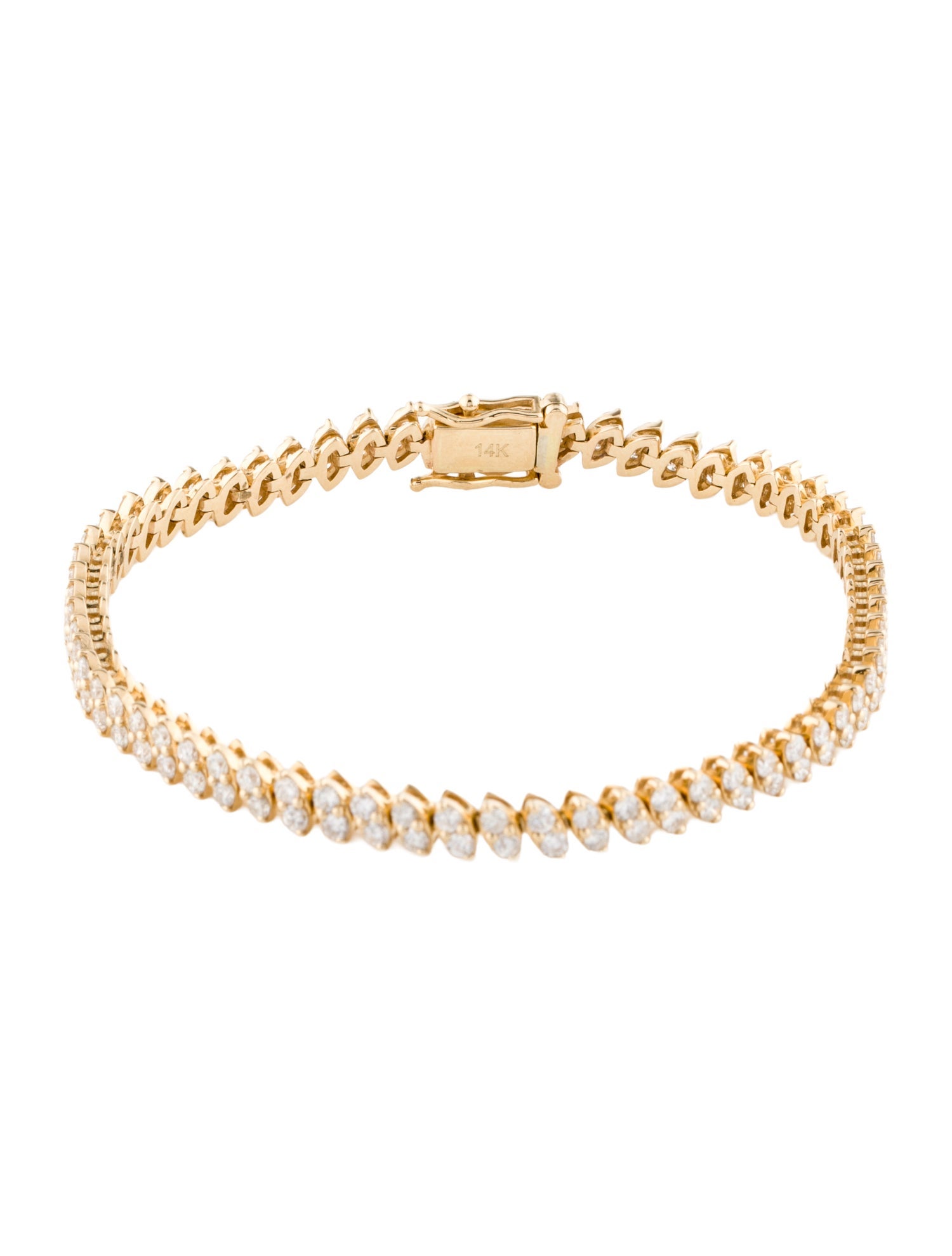 Bracelet 14K 3.40ctw Diamond Tennis