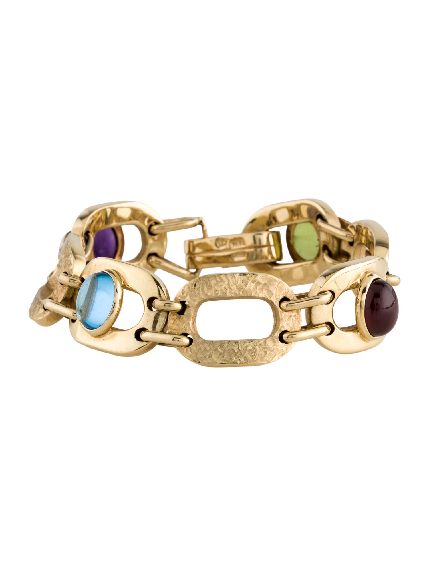 Bracelet Oro Alexander 14K Multistone Link