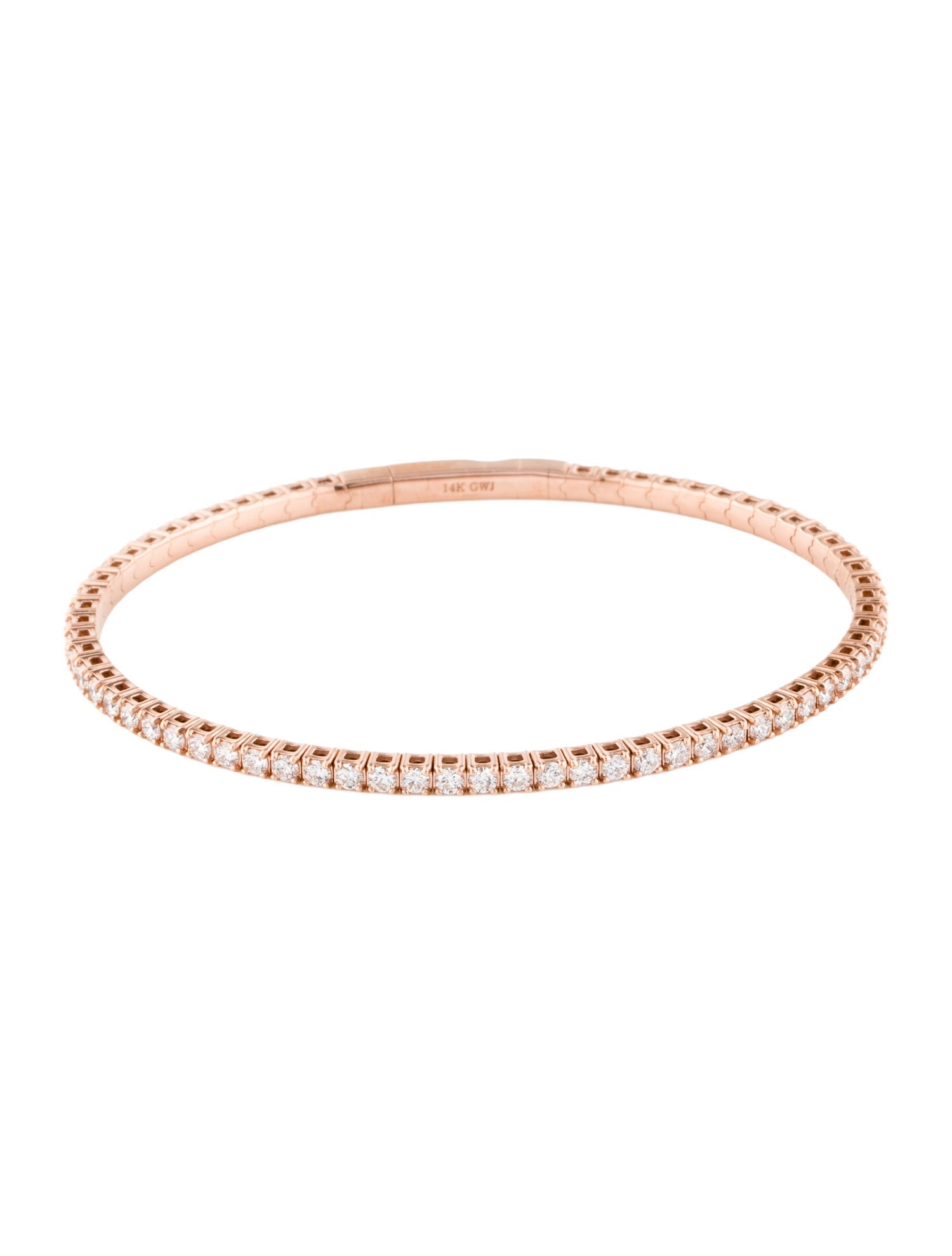 Bracelet 14K 2.20ctw Diamond Flexible Bangle