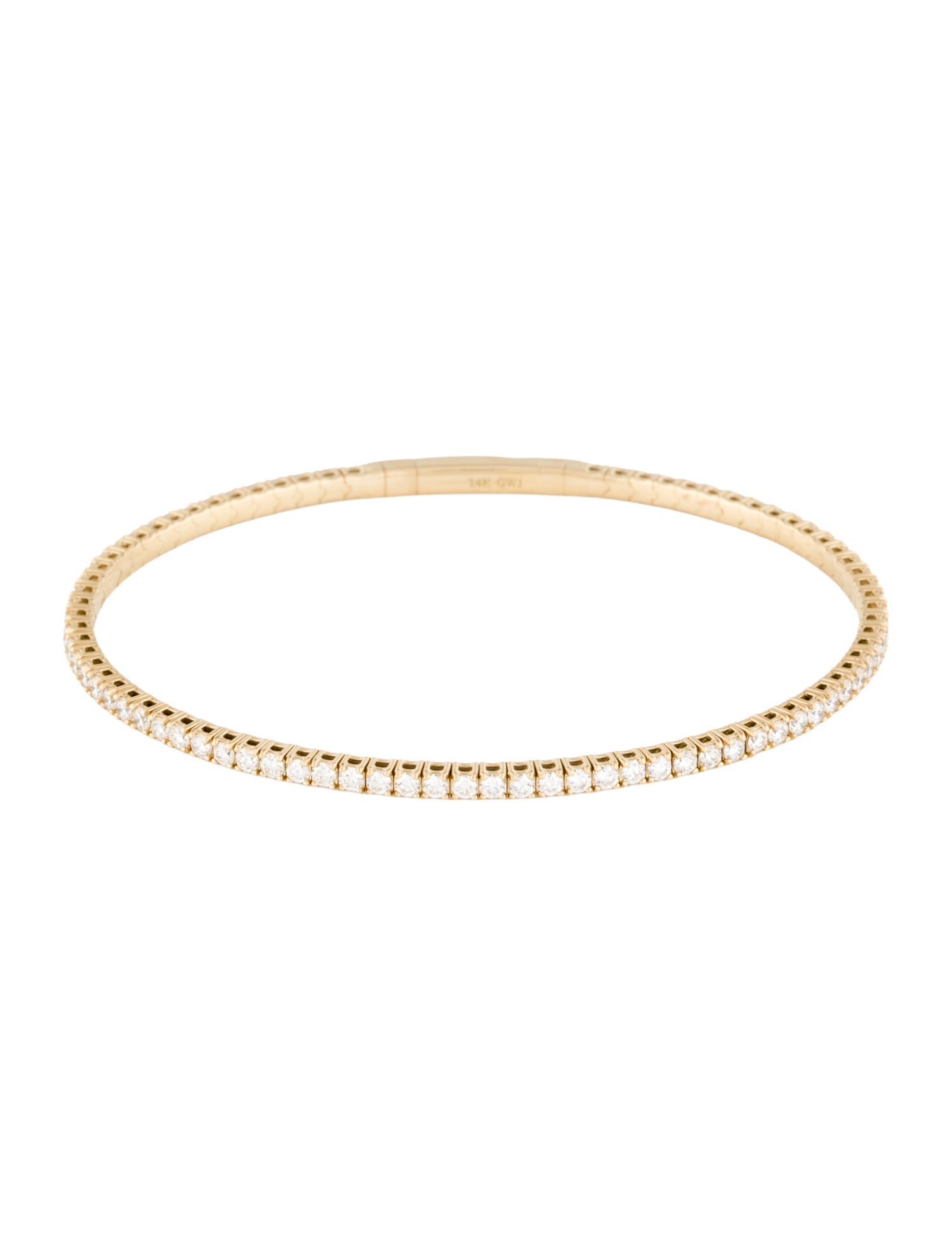 Bracelet 14K 1.90ctw Diamond Flex bangle