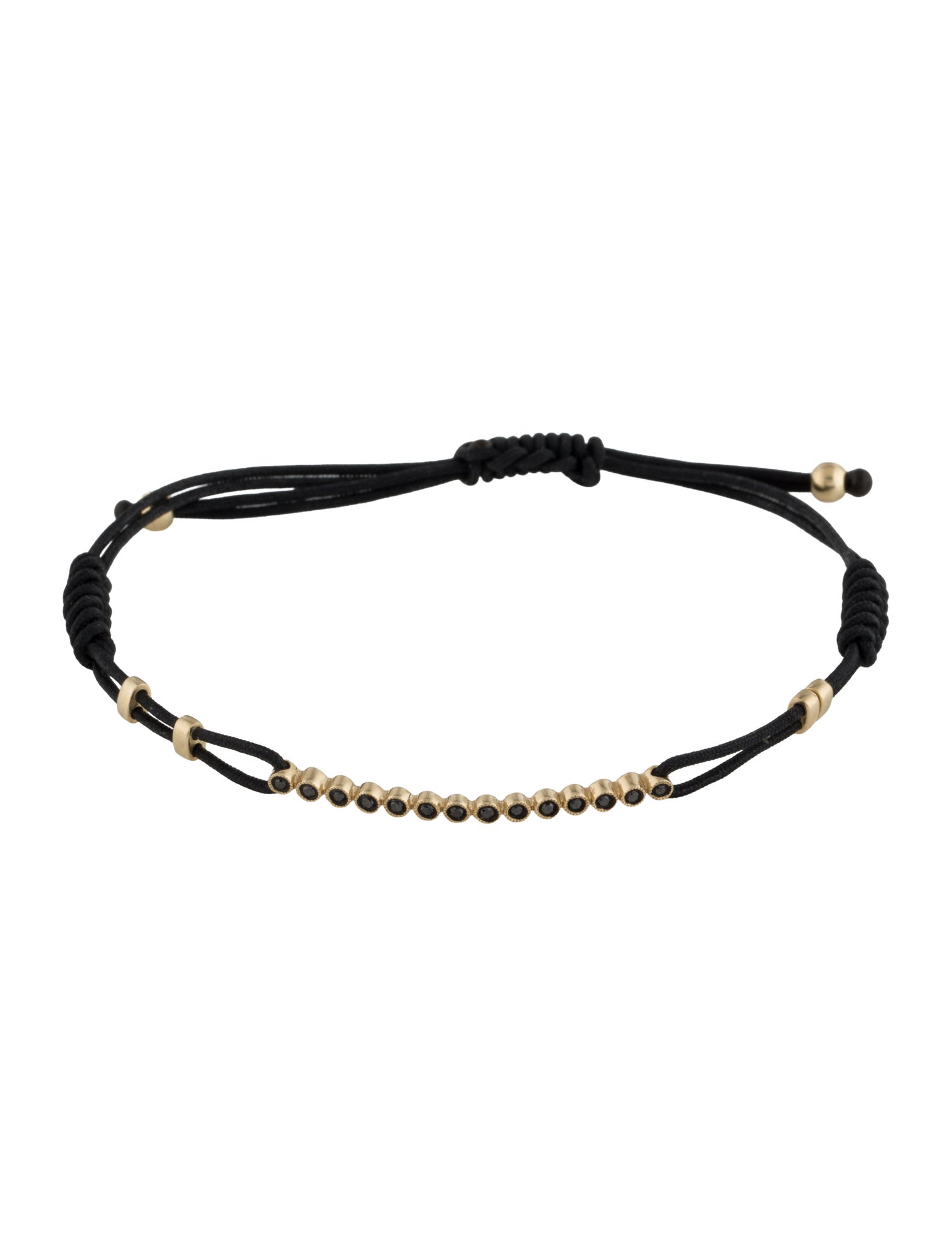 Bracelet 14K Diamond Cord Adjustable Wrap