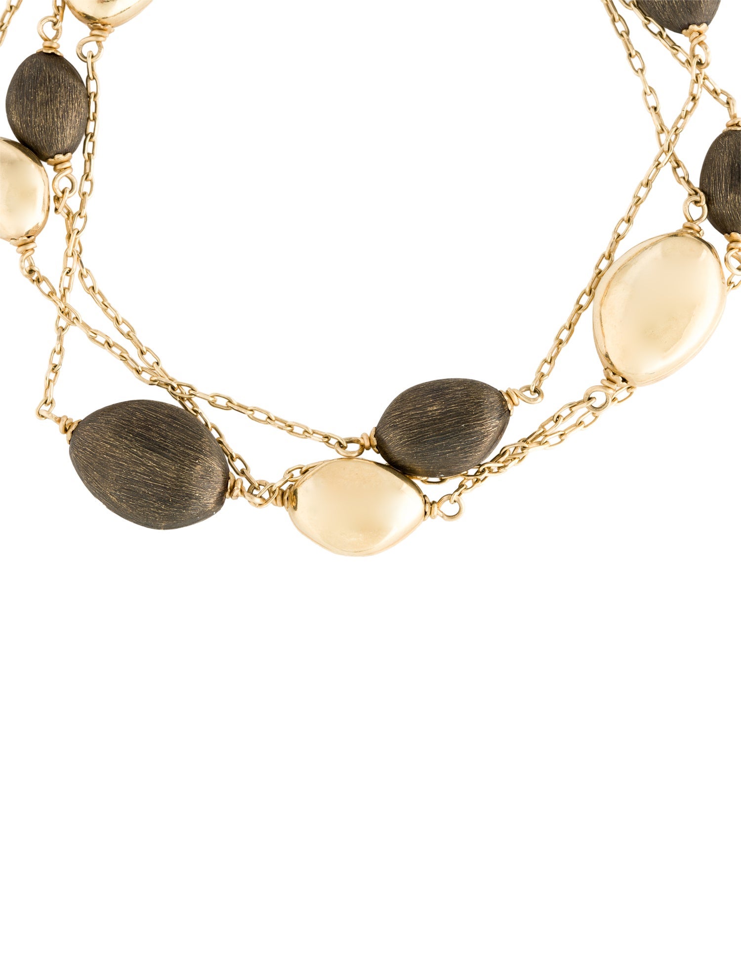 Bracelet 14K Multistrand Organic Bead Station Bracelet