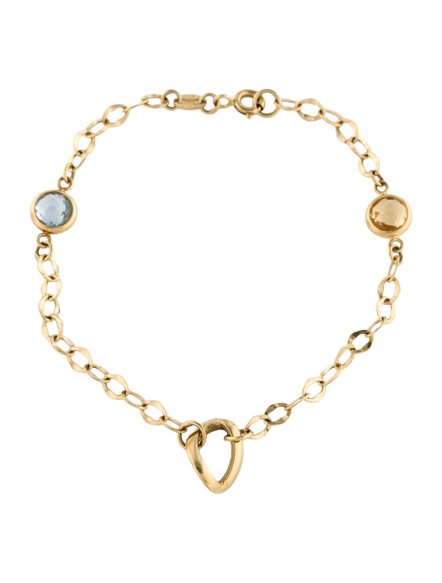 Bracelet 14K Topaz & Citrine Station