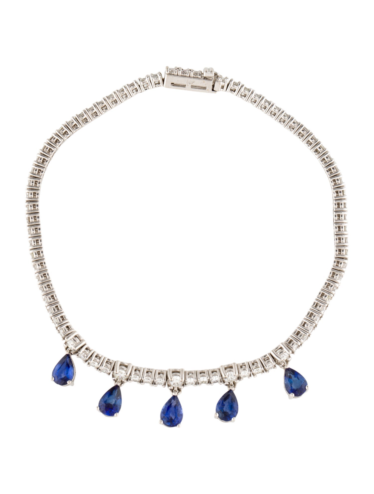 Bracelet 14K Diamond and Sapphire Charm