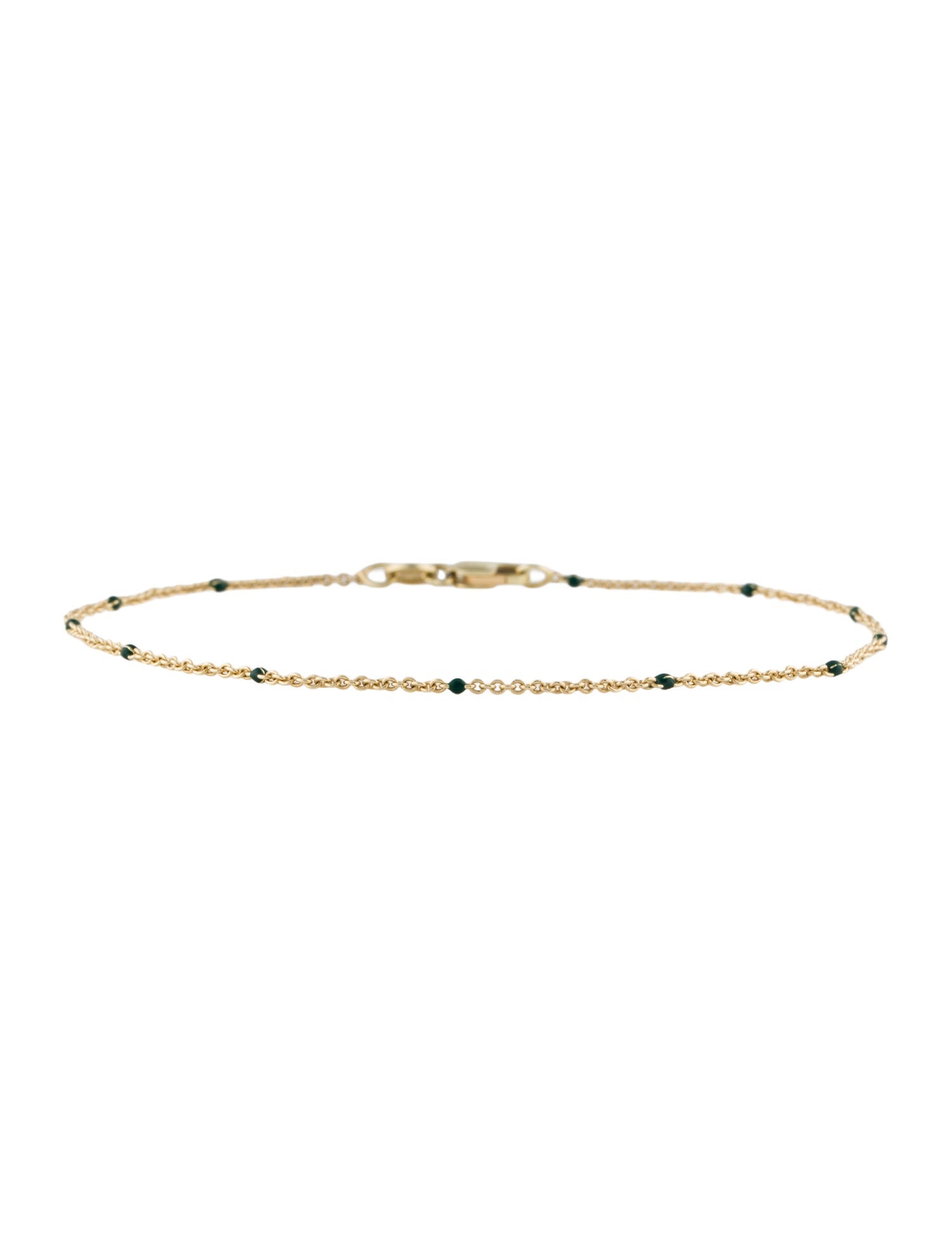 Bracelet 14K Enamel Bead Anklet