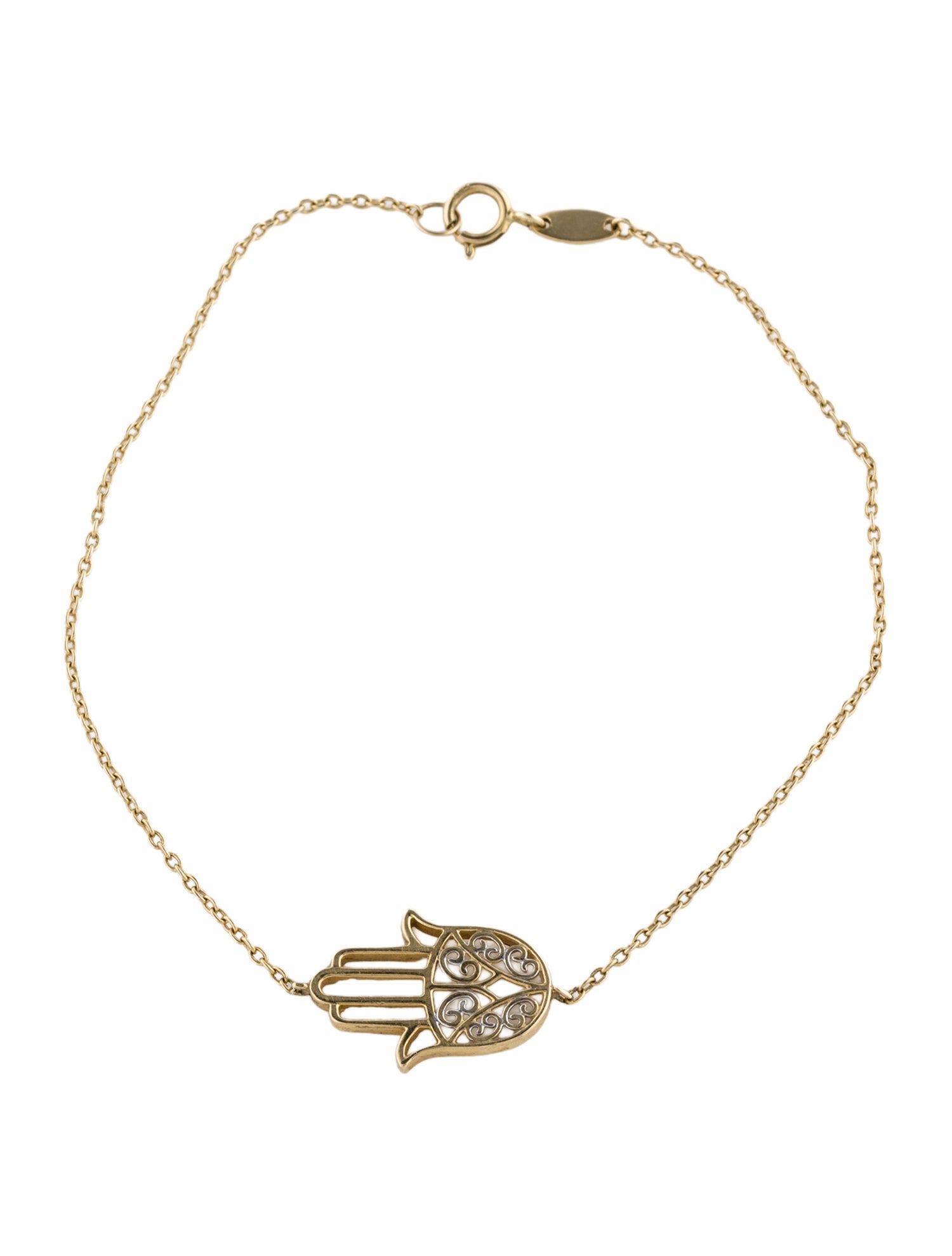Bracelet 14K Hamsa Station