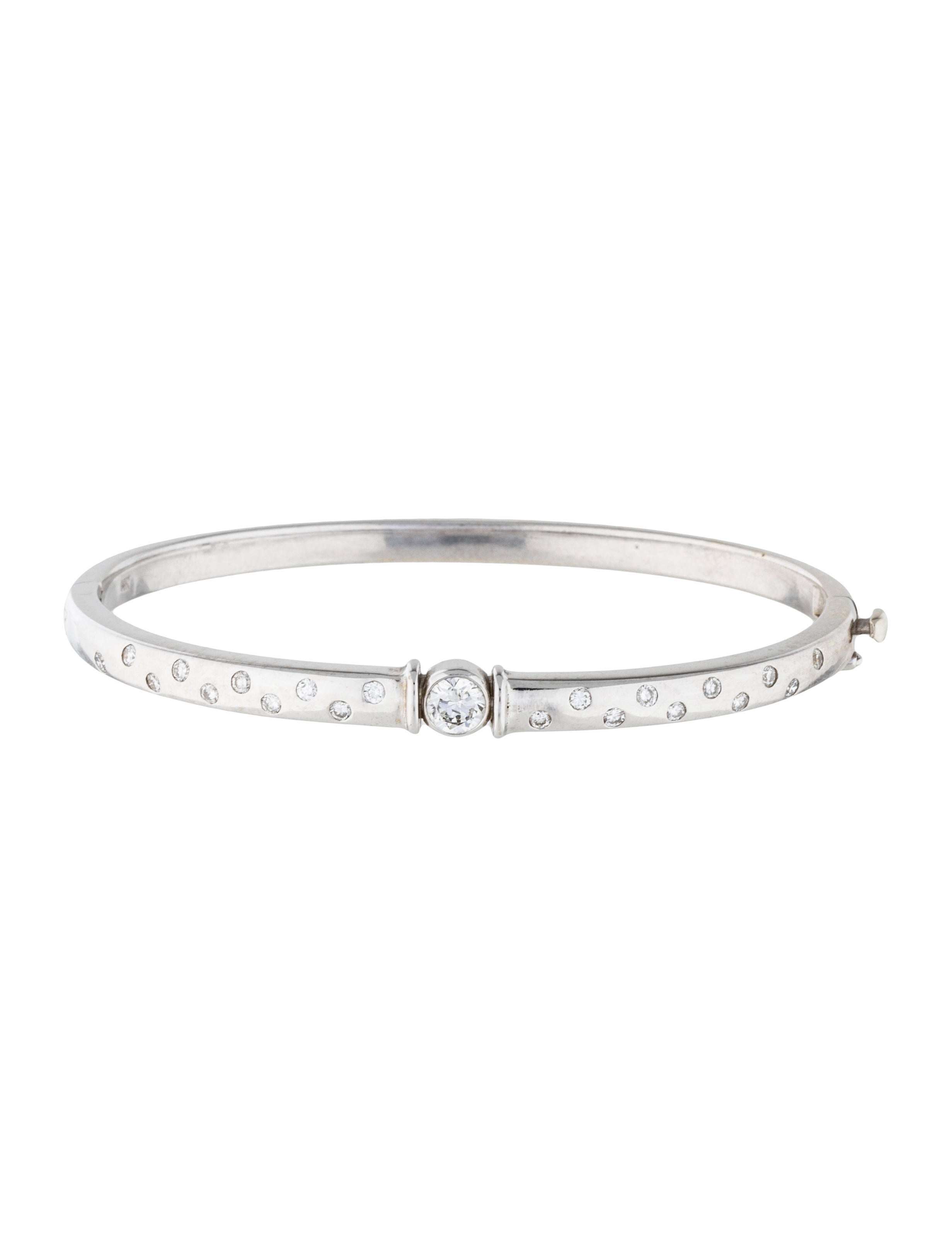 14K Diamond Hinge Bangle Bracelets BRACE20260 The RealReal