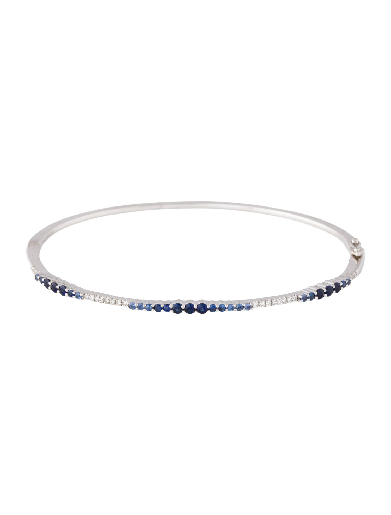 KC Designs 14K Sapphire & Diamond Ombré Hinged Bangle Bracelet