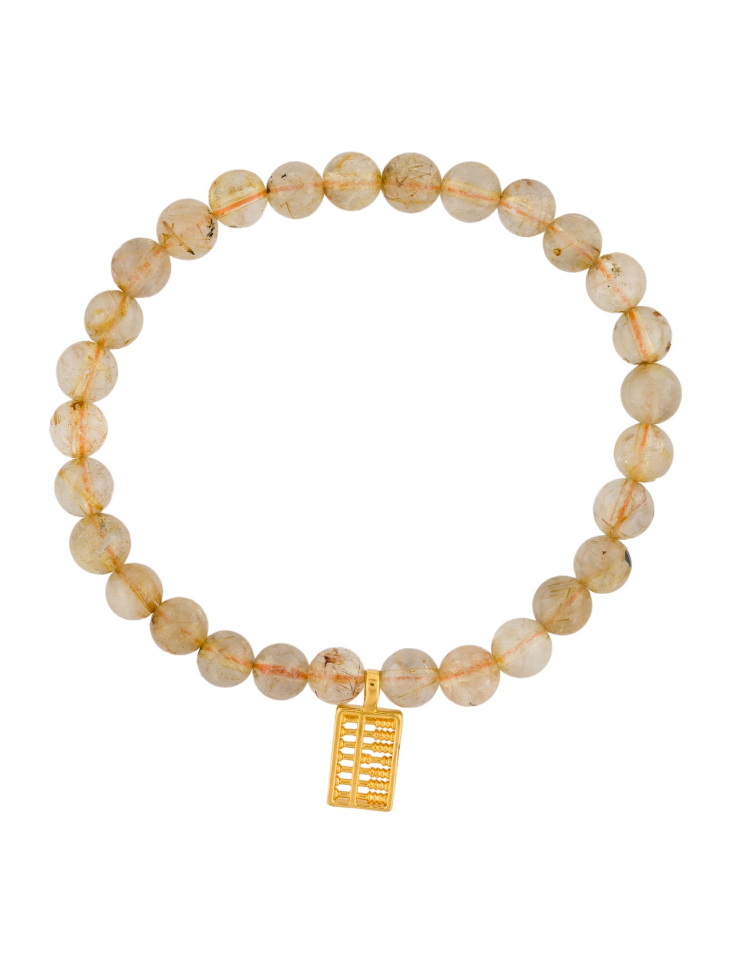 Bracelet 24K Rutilated Quartz Stretch Bead