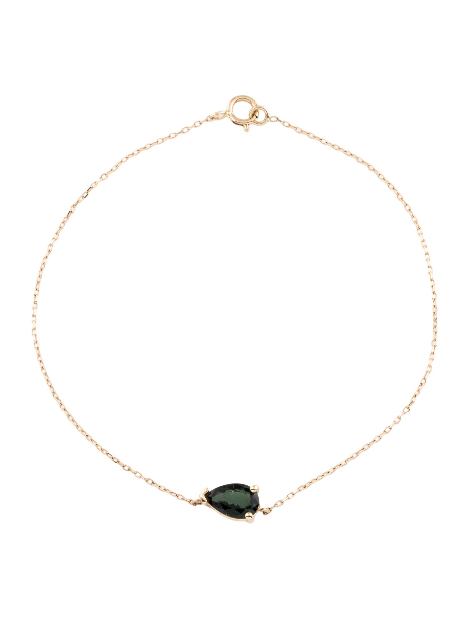 Bracelet 14K Tourmaline Charm