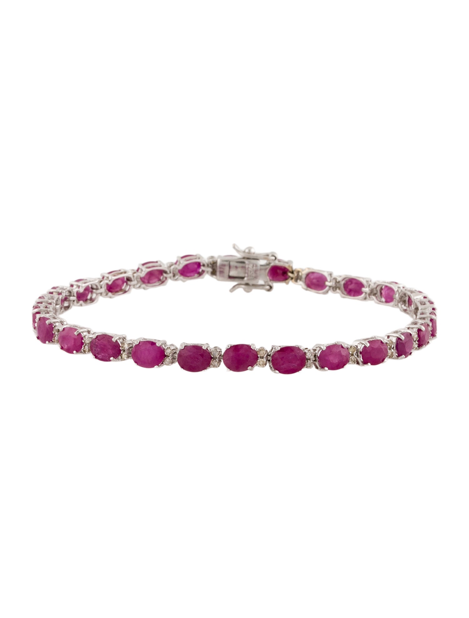 Bracelet 18K Ruby & Diamond Link