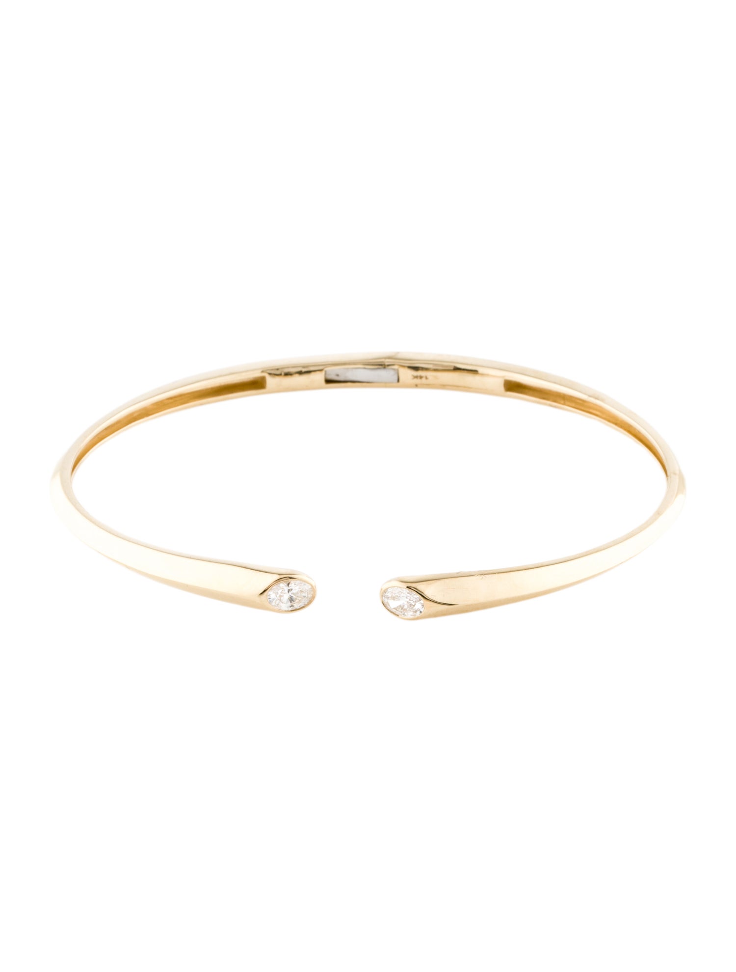 Bracelet 14K Diamond Open Cuff