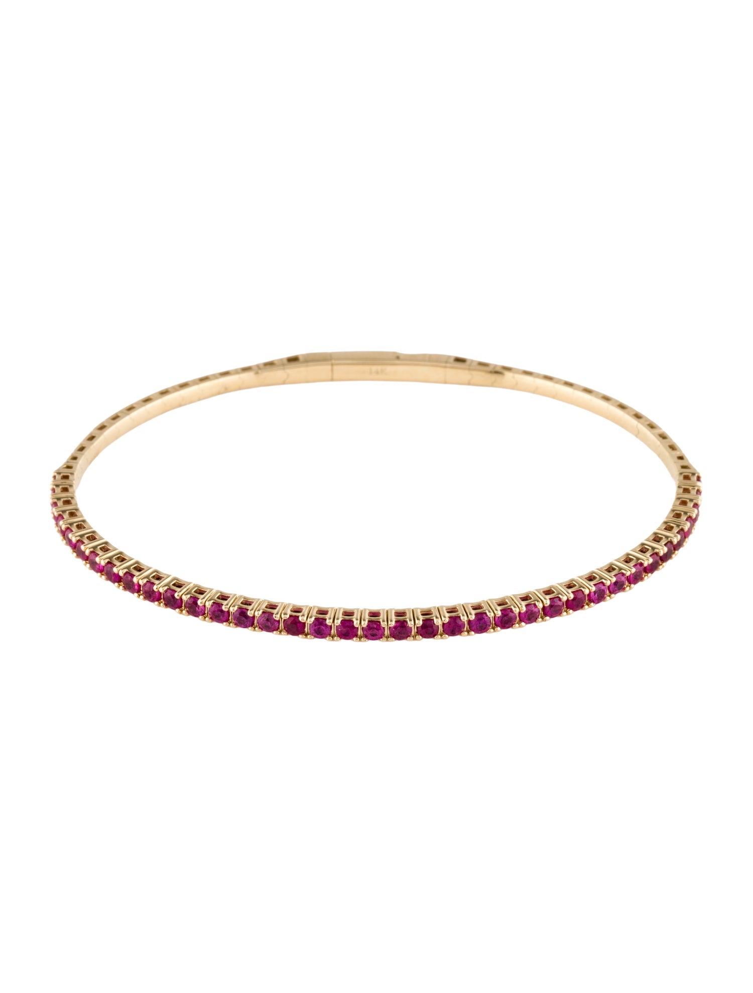 Bracelet 14K 1.62ctw Ruby Flexible Bangle