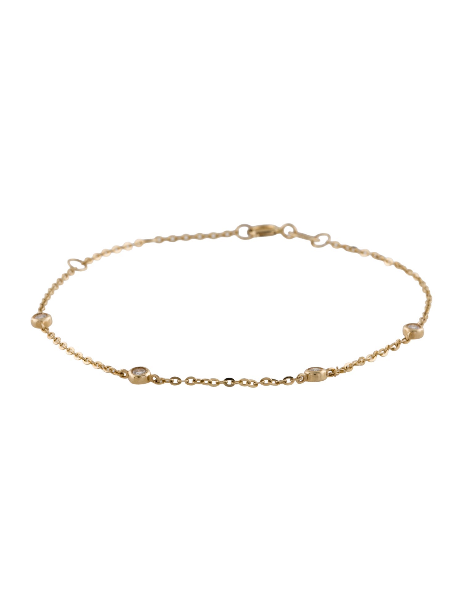 Bracelet 14K Moissanite Station
