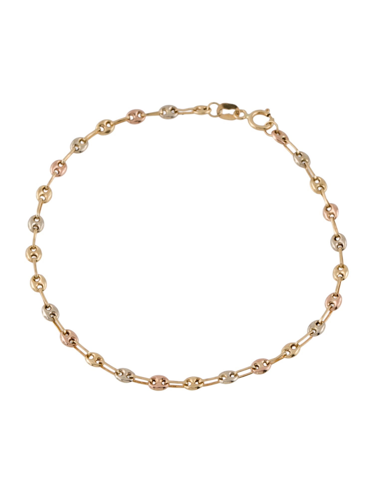 Bracelet 18K Tri-Color Link