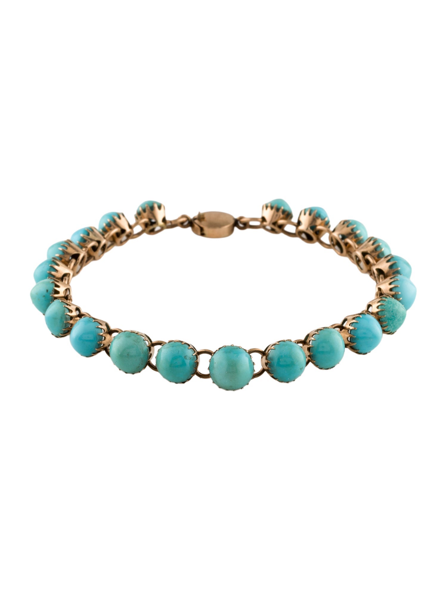 Bracelet 14K Turquoise Link Bracelet