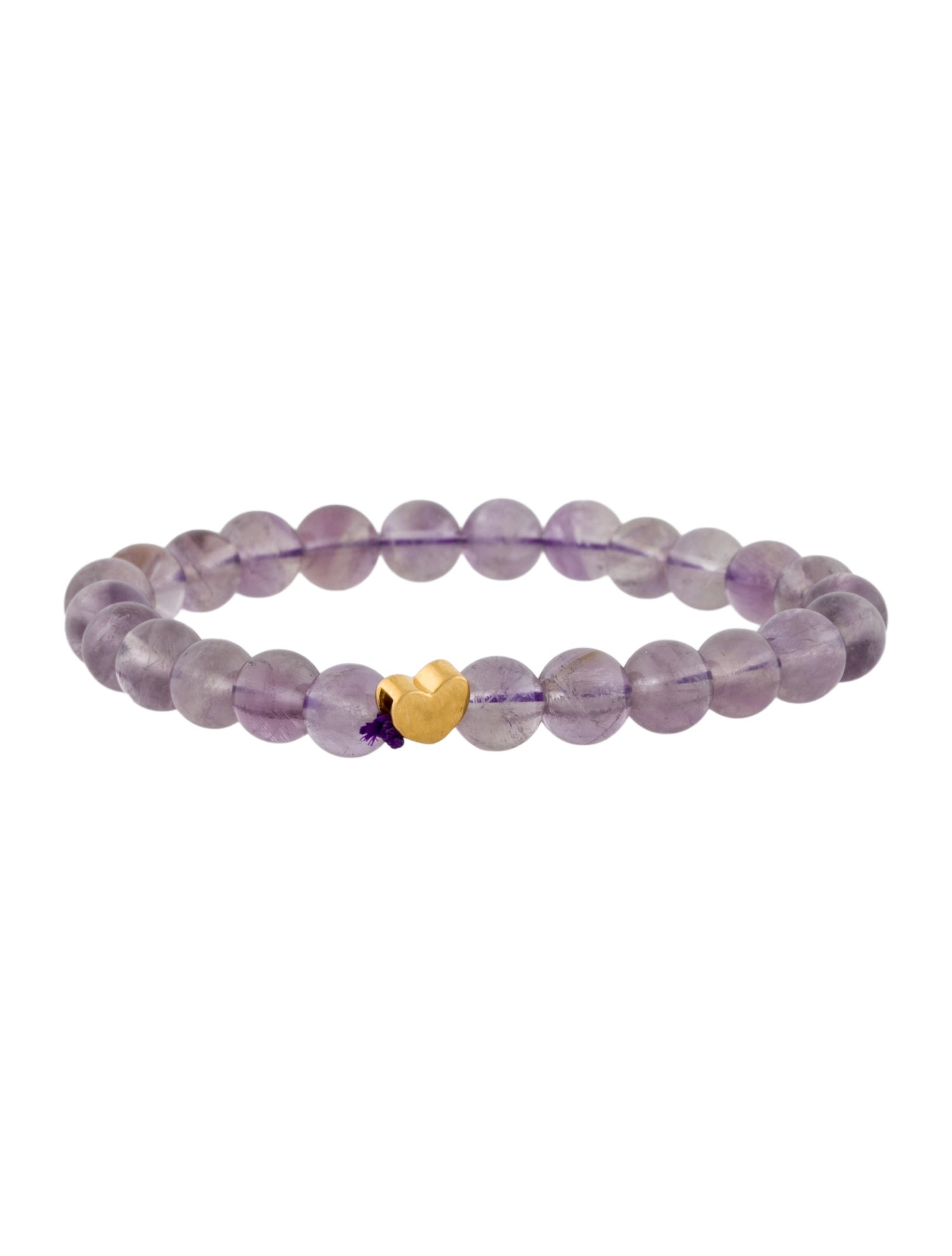 Bracelet 24K Amethyst Heart Bead