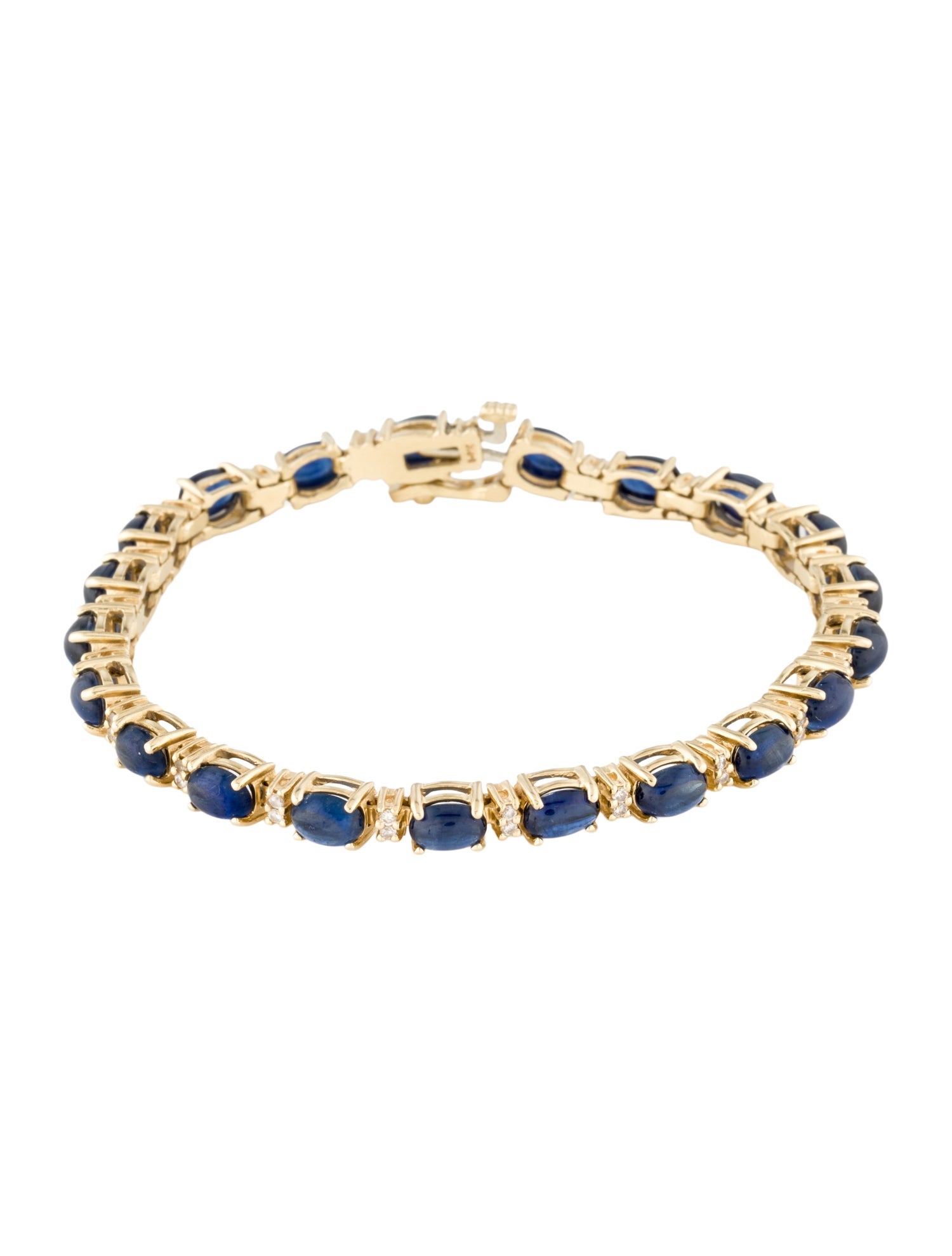 Bracelet 14K 14.83ctw Sapphire & Diamond Link