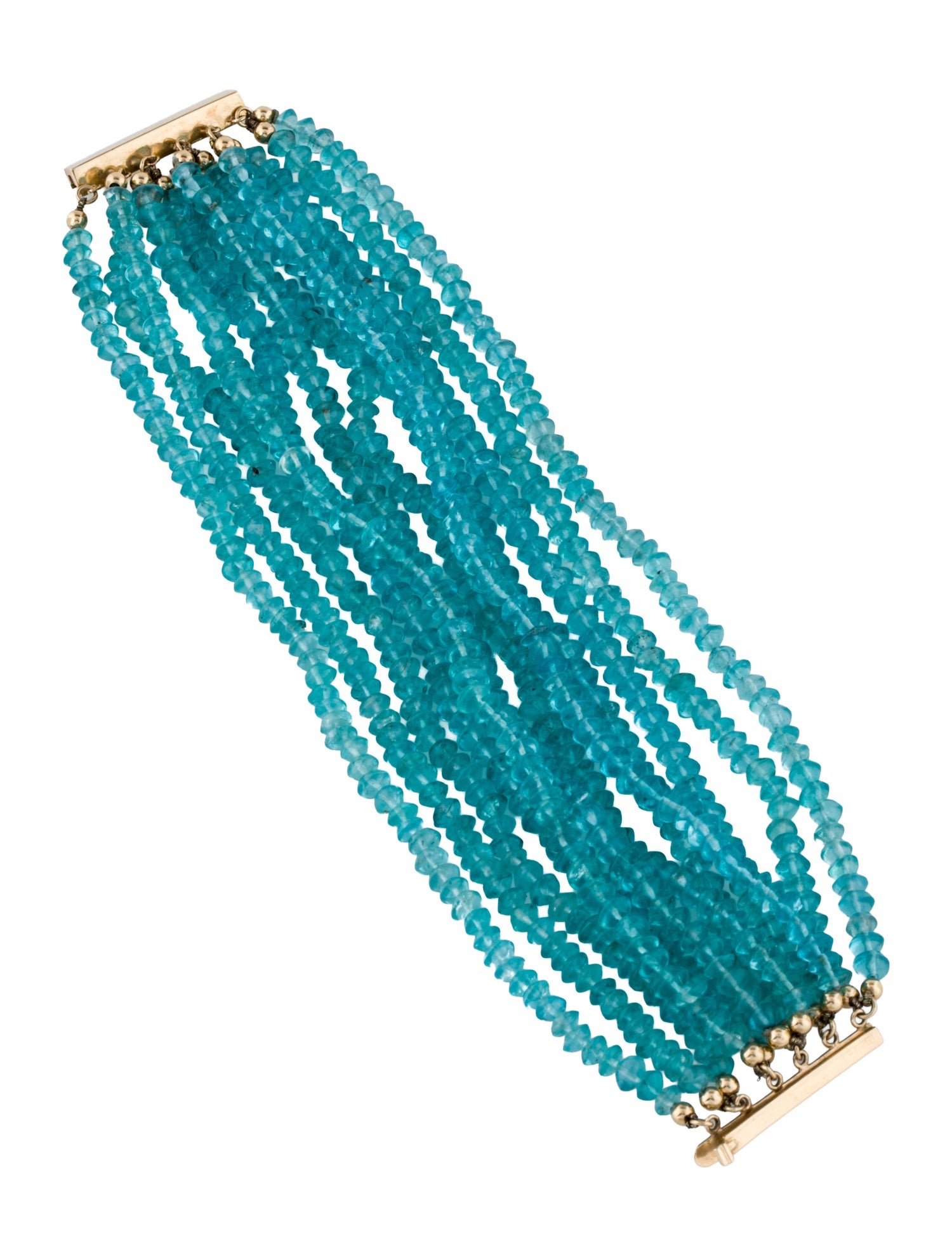 Bracelet 14K Apatite Multi-Strand Bead