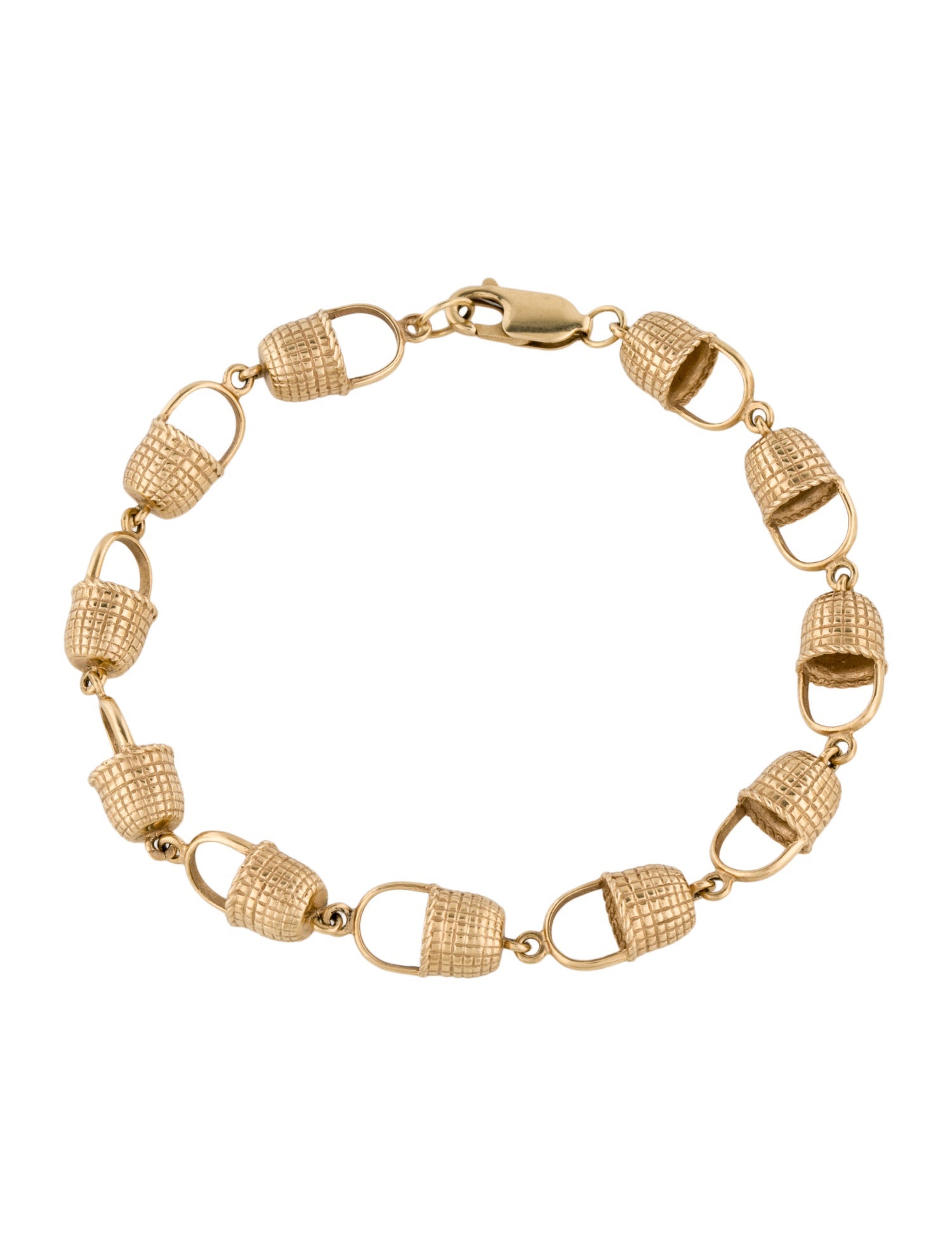 Bracelet 14K Basket Link