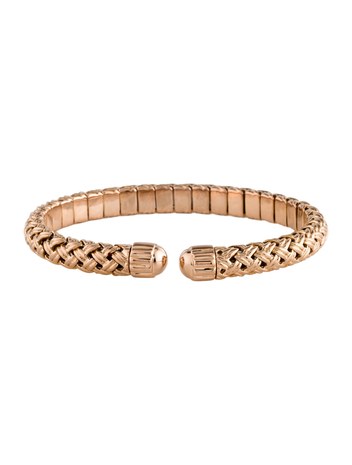 Bracelet 18K Jean Vitau Basketweave Cuff Bracelet