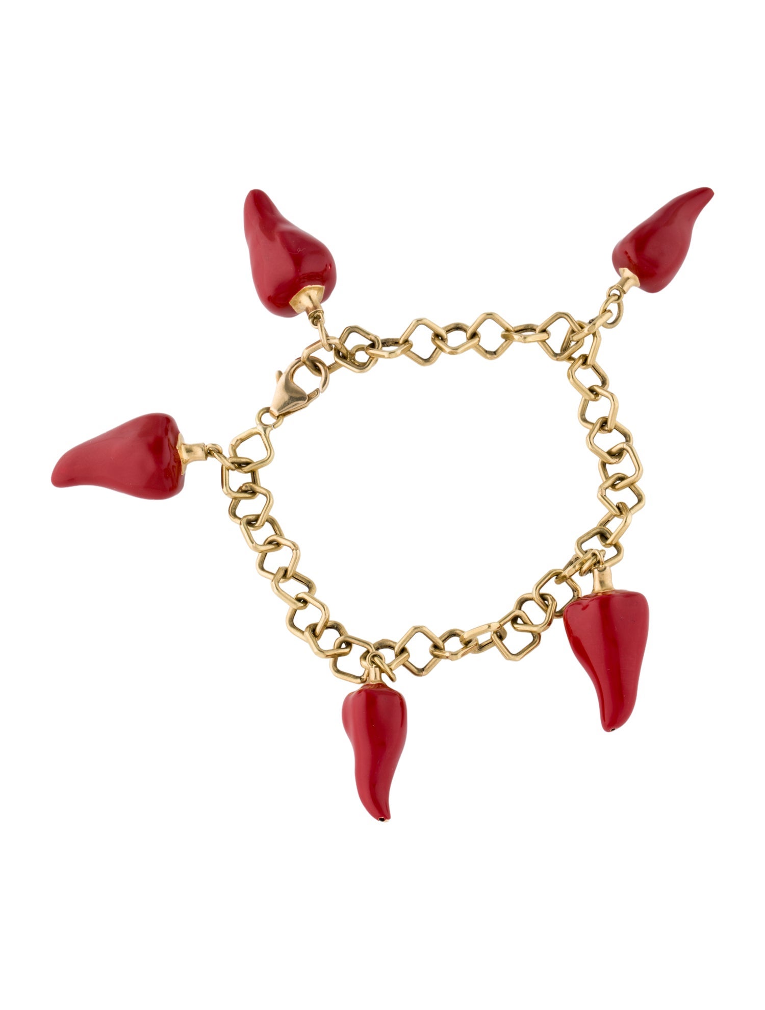 Bracelet 18K Enamel Charm