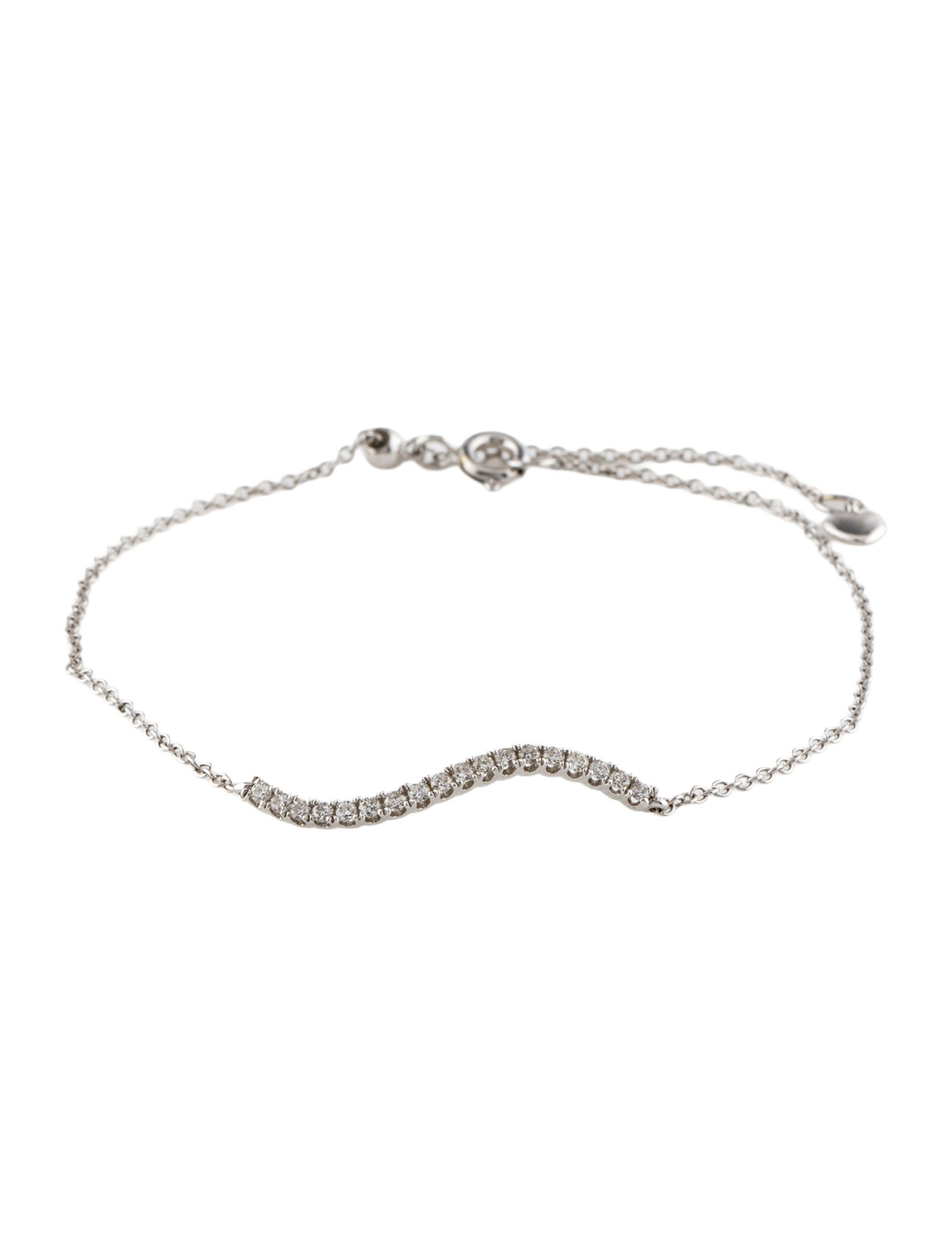 Bracelet 18K Diamond Pavé Wave Bar Bracelet