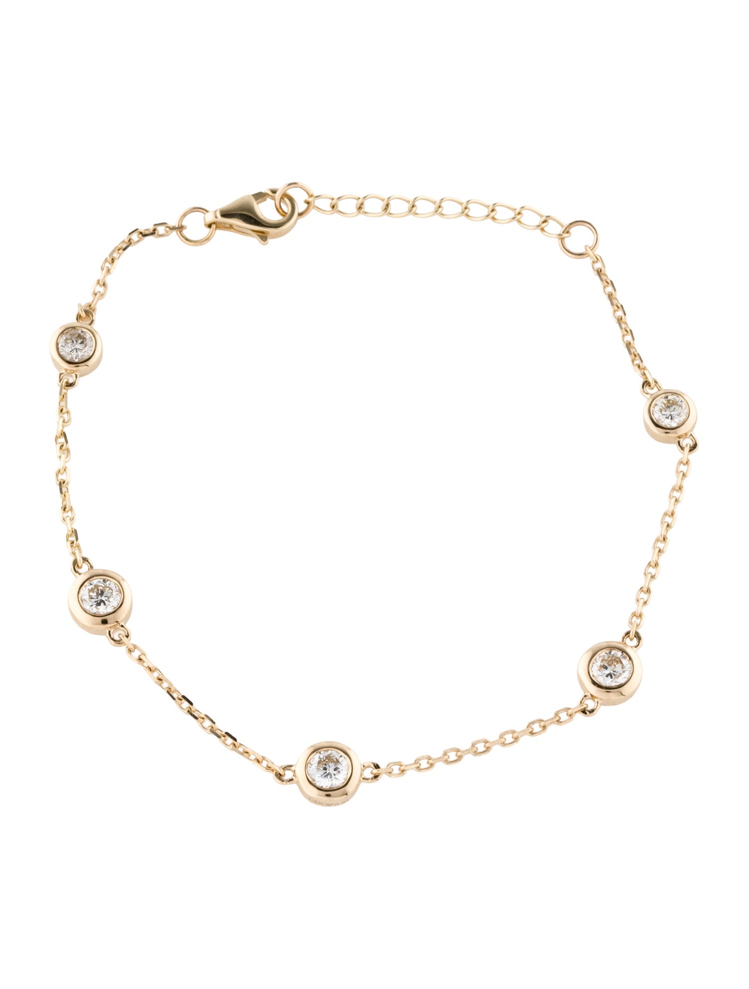 Bracelet 14K Diamond Station