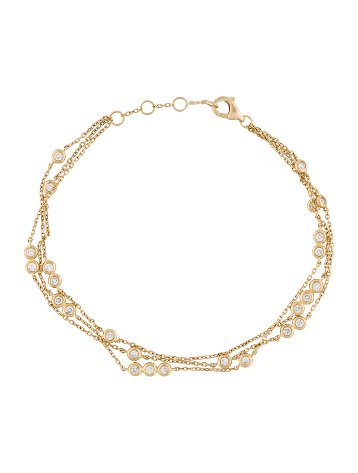Bracelet 18K Diamond Multistrand Station